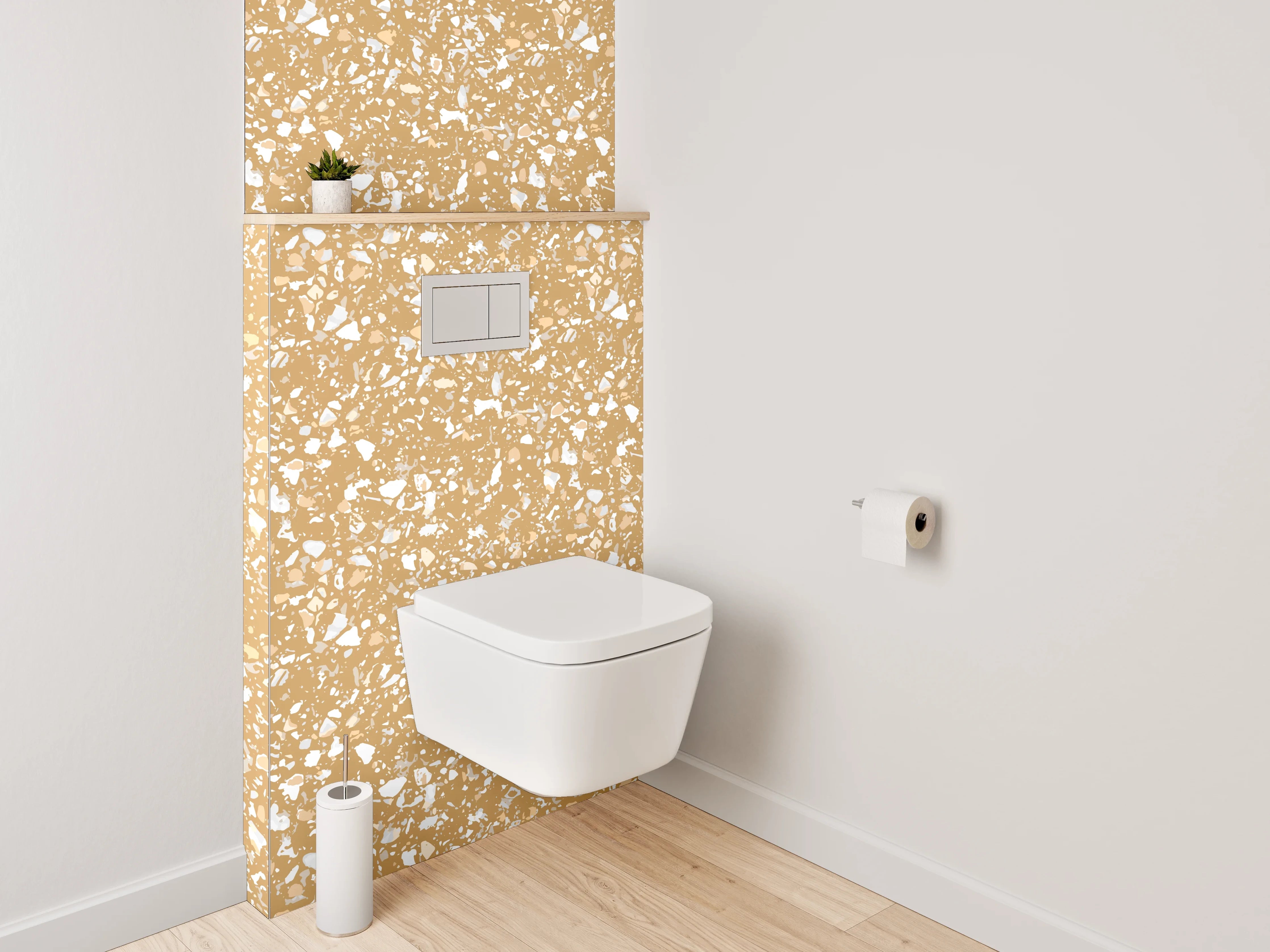 WC-Rückwand - Modernes Mosaik Beige Muster
