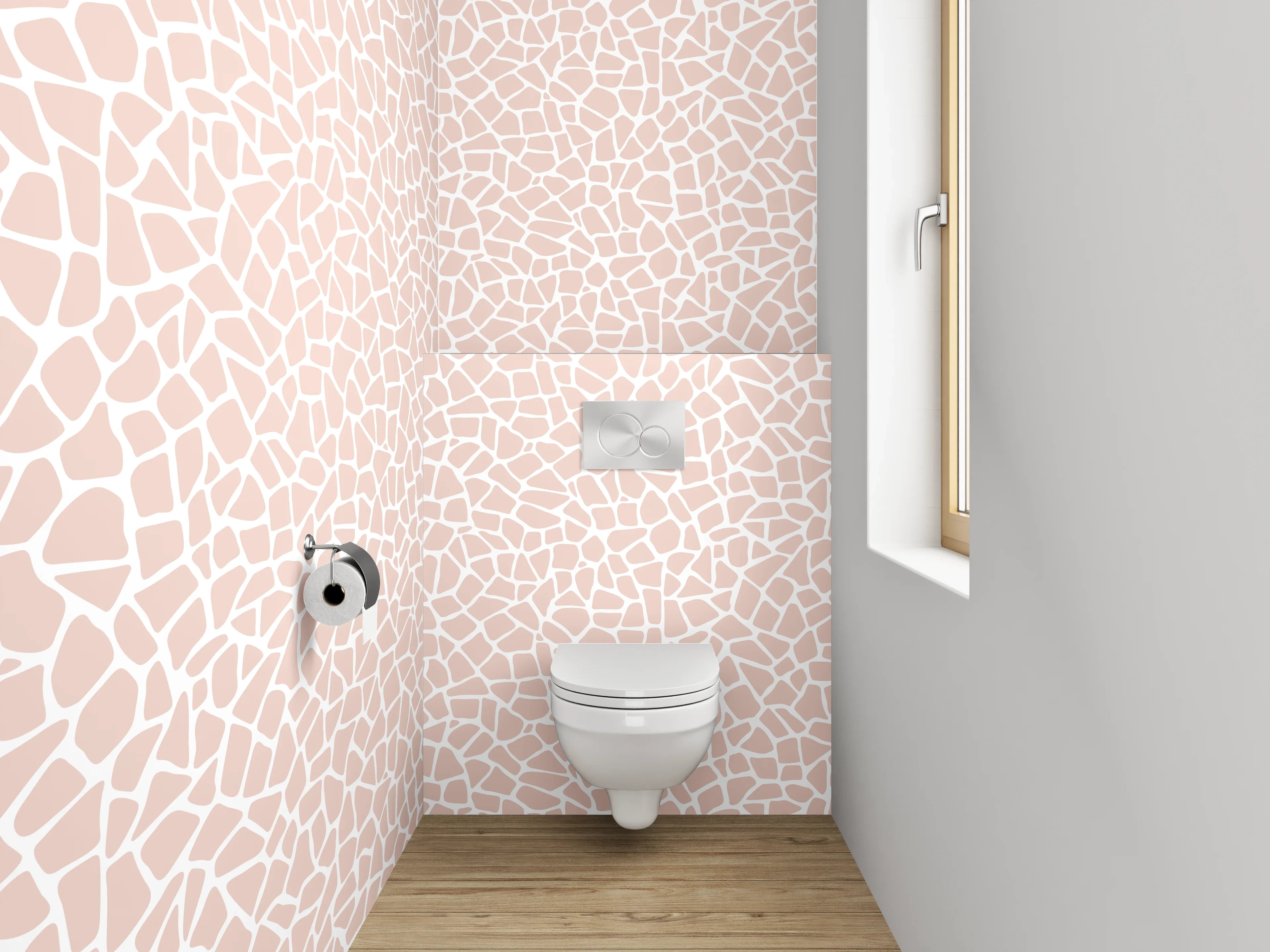 WC-Rückwand - Modernes Mosaik Rosa Beige
