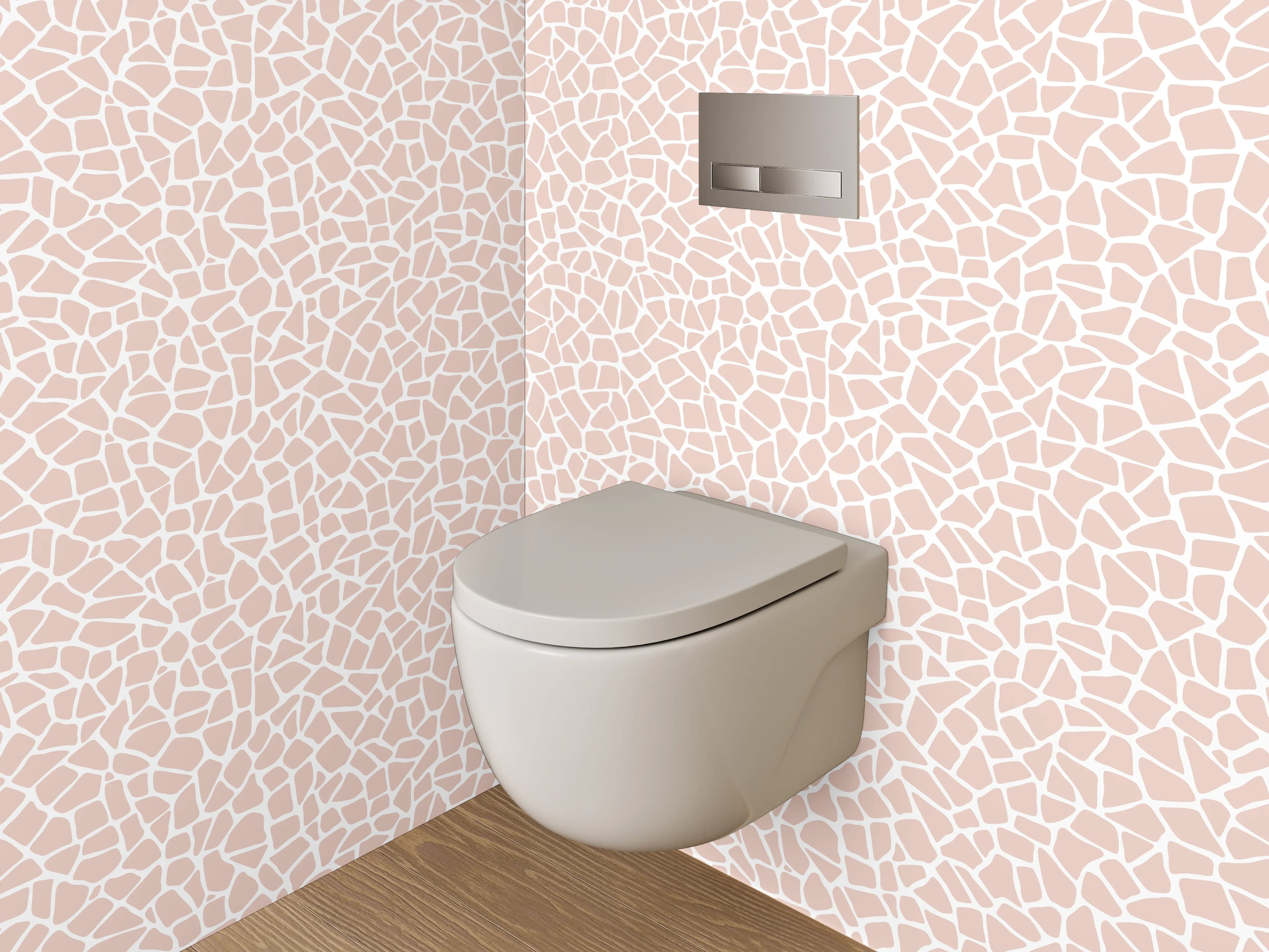 WC-Rückwand - Modernes Mosaik Rosa Beige