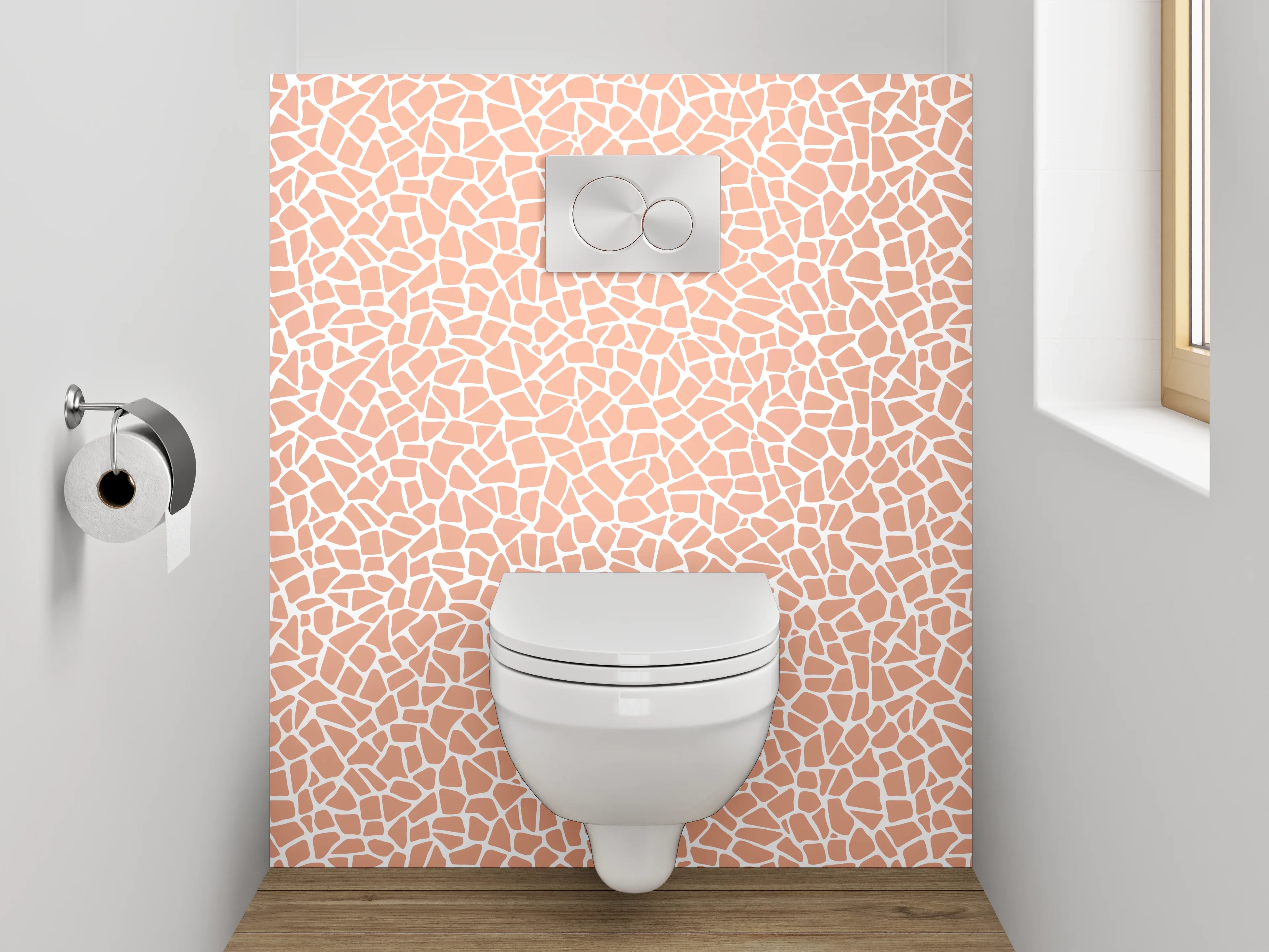 WC-Rückwand - Modernes Mosaikmuster Rosa