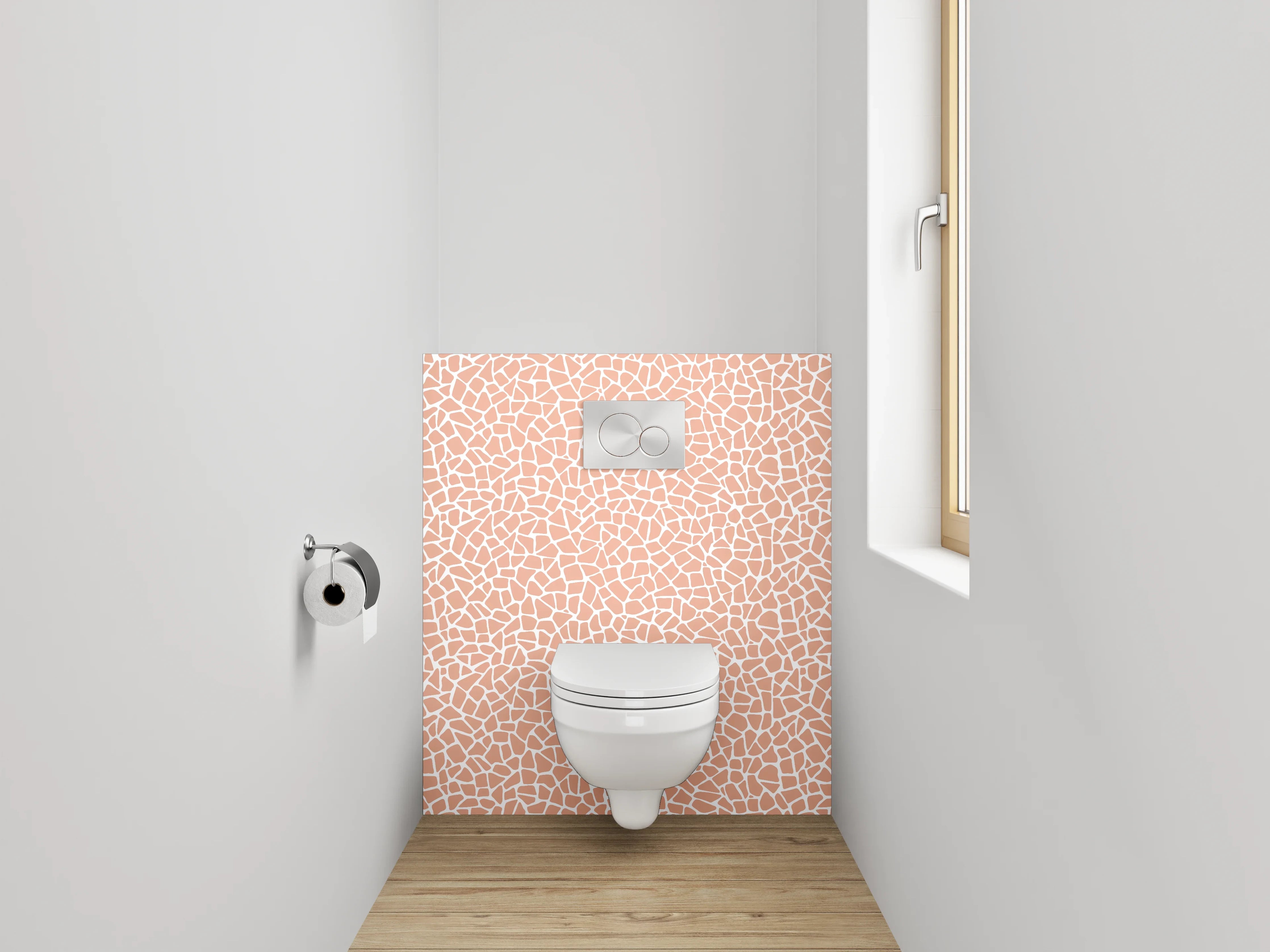 WC-Rückwand - Modernes Mosaikmuster Rosa