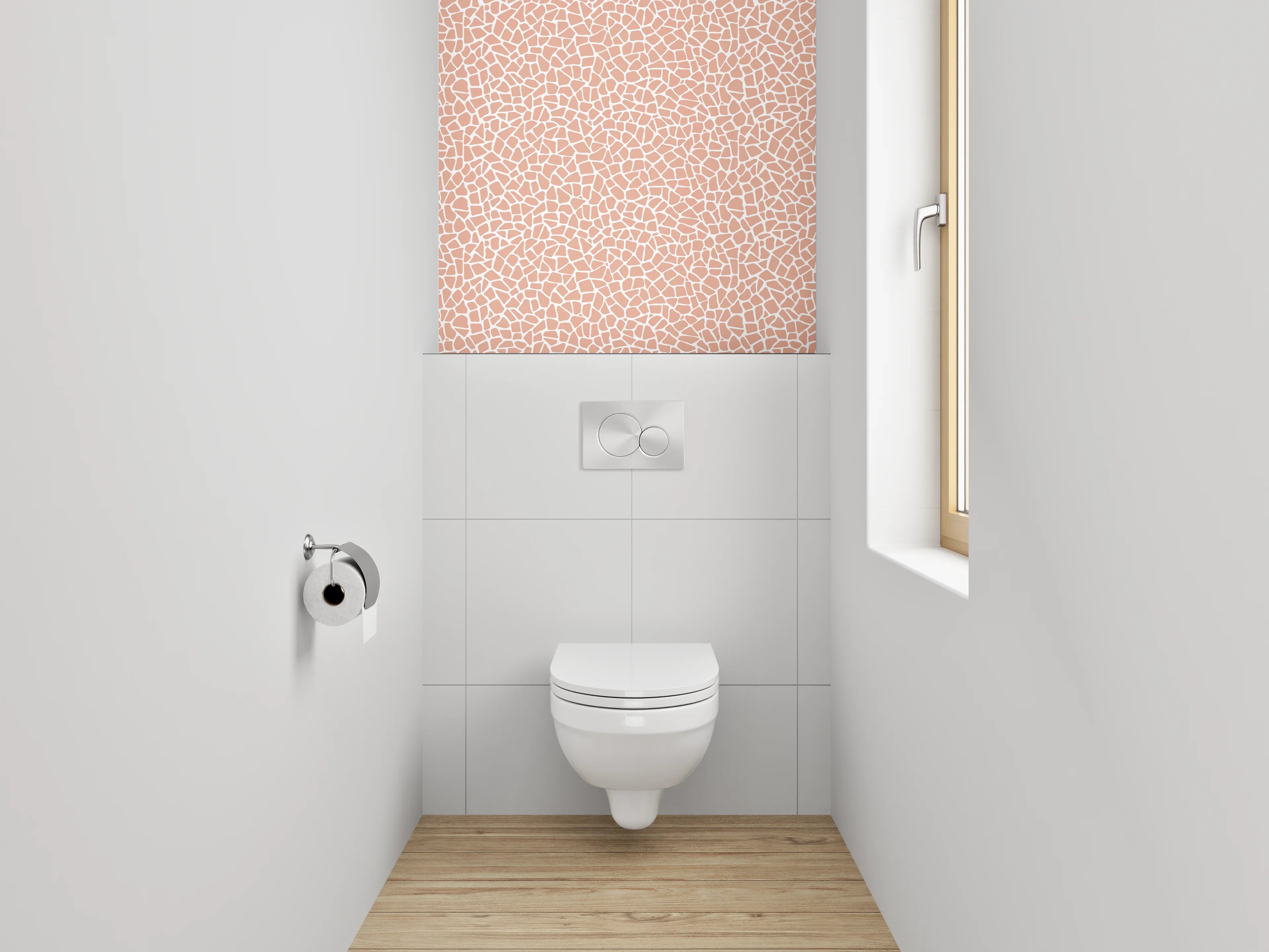 WC-Rückwand - Modernes Mosaikmuster Rosa