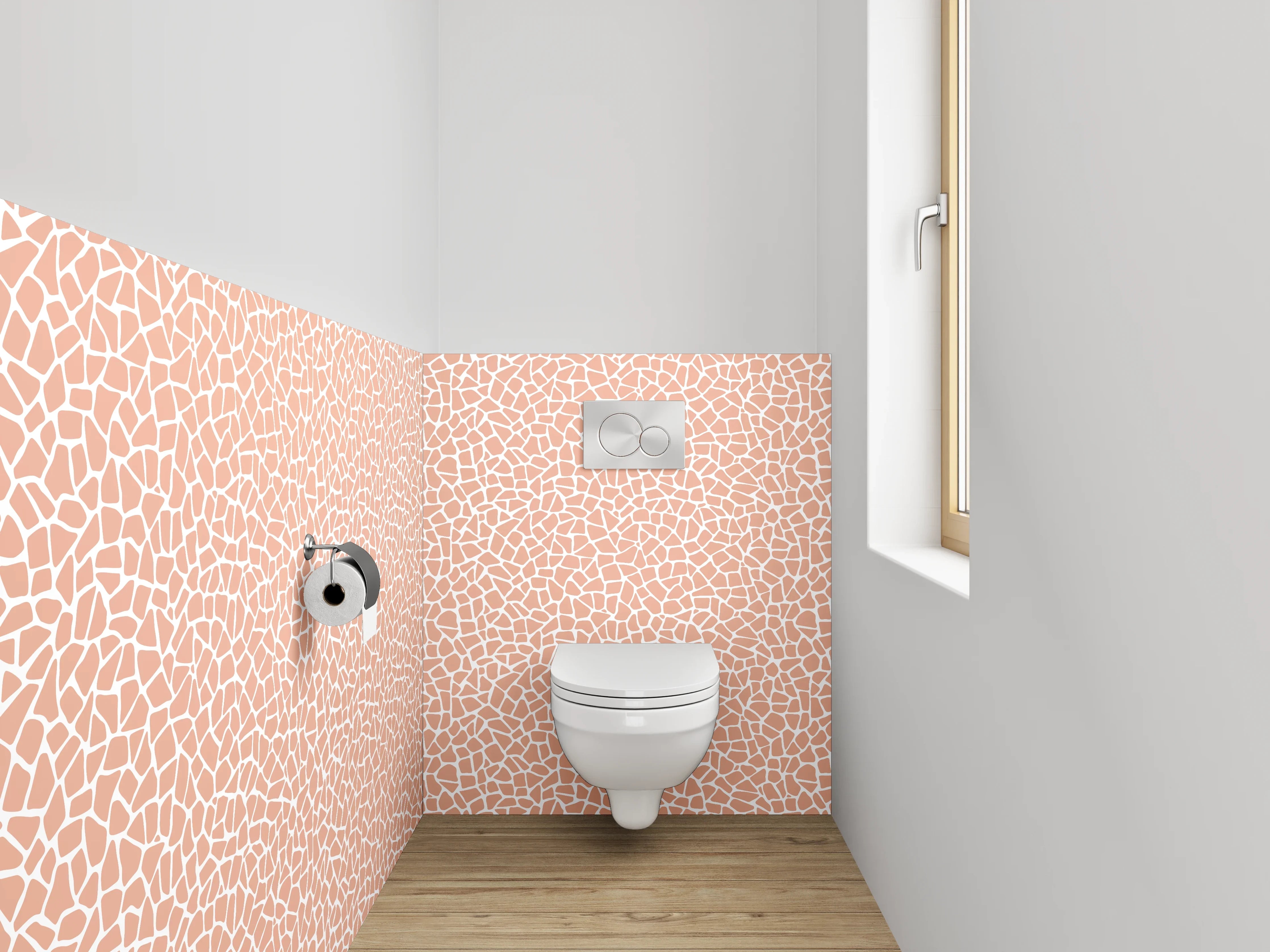 WC-Rückwand - Modernes Mosaikmuster Rosa