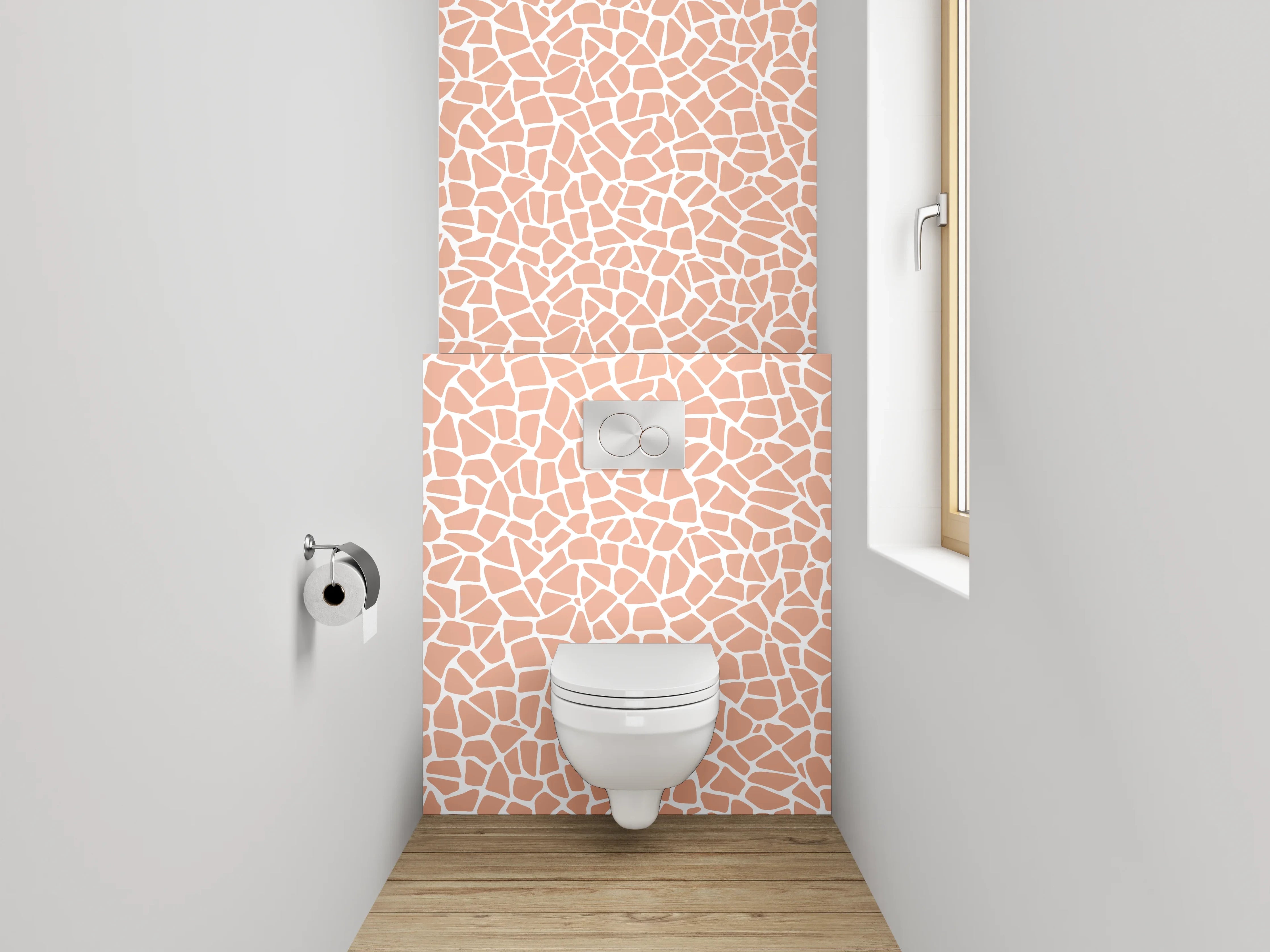 WC-Rückwand - Modernes Mosaikmuster Rosa
