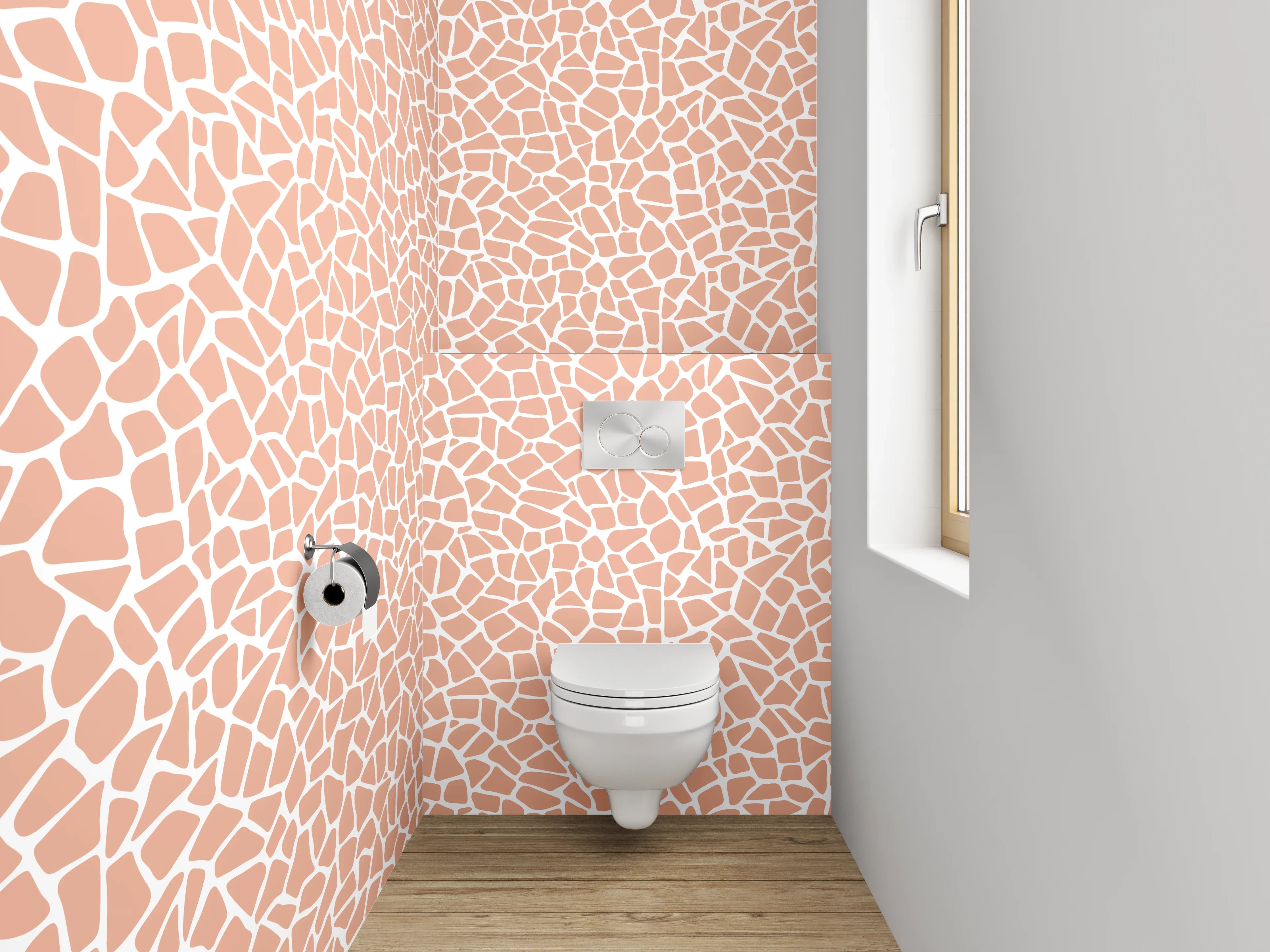 WC-Rückwand - Modernes Mosaikmuster Rosa