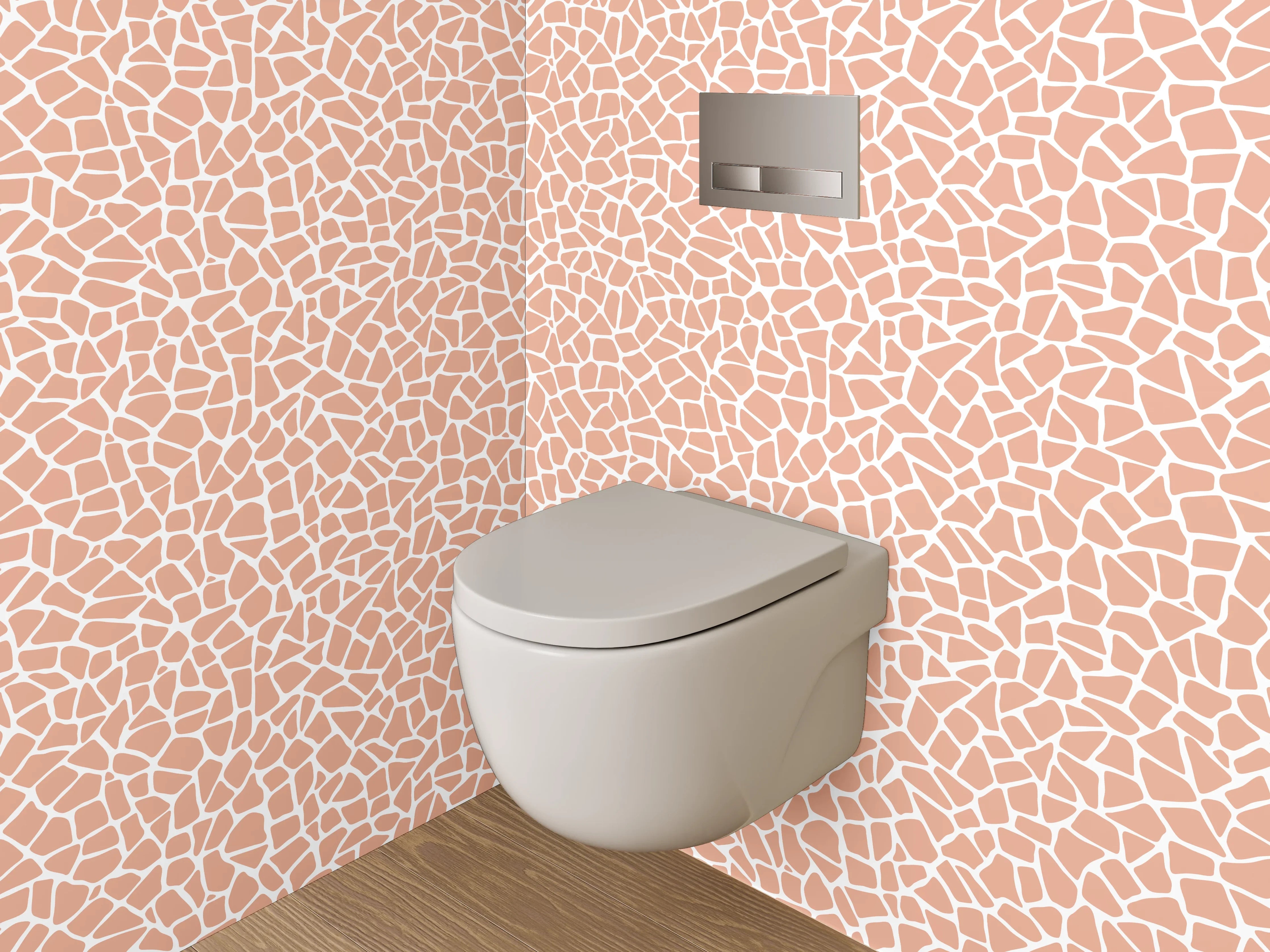 WC-Rückwand - Modernes Mosaikmuster Rosa