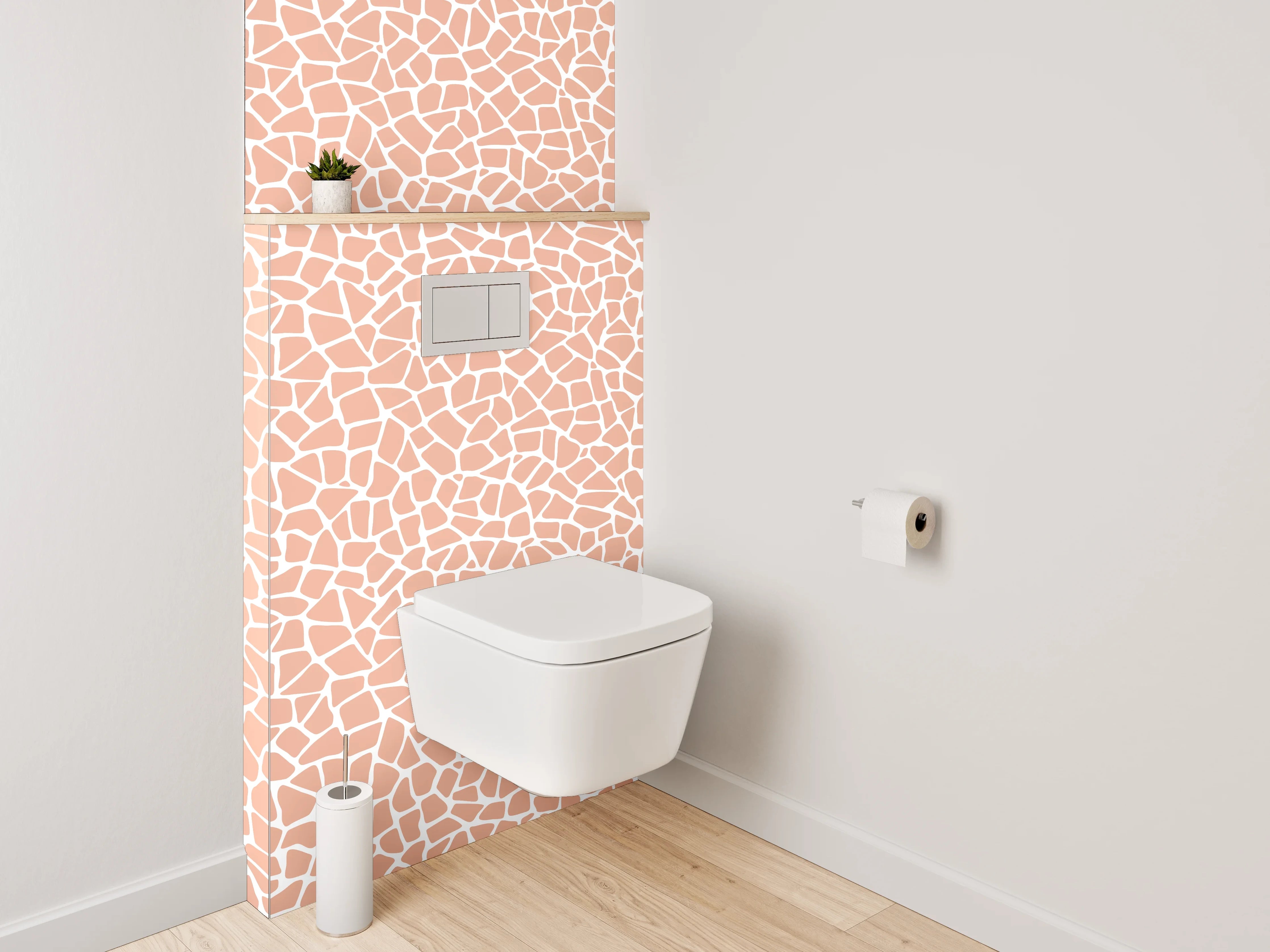 WC-Rückwand - Modernes Mosaikmuster Rosa
