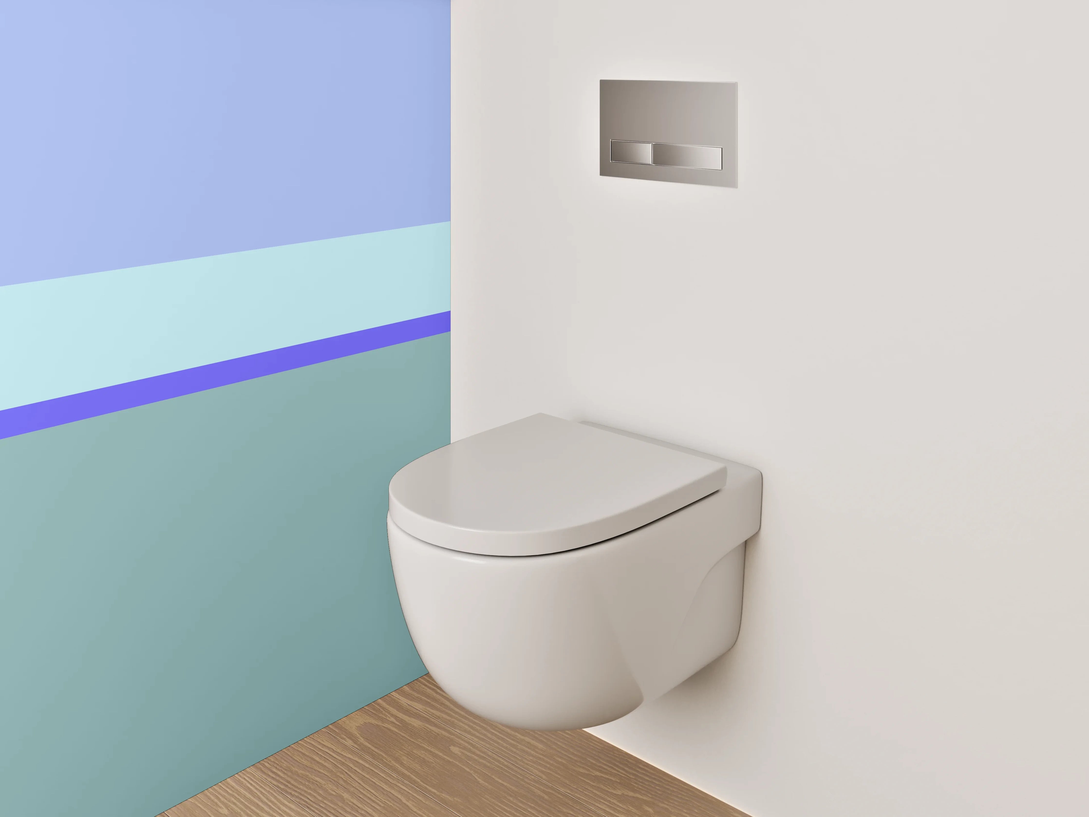 WC-Rückwand - Modernes Streifen-Meer Wandbild