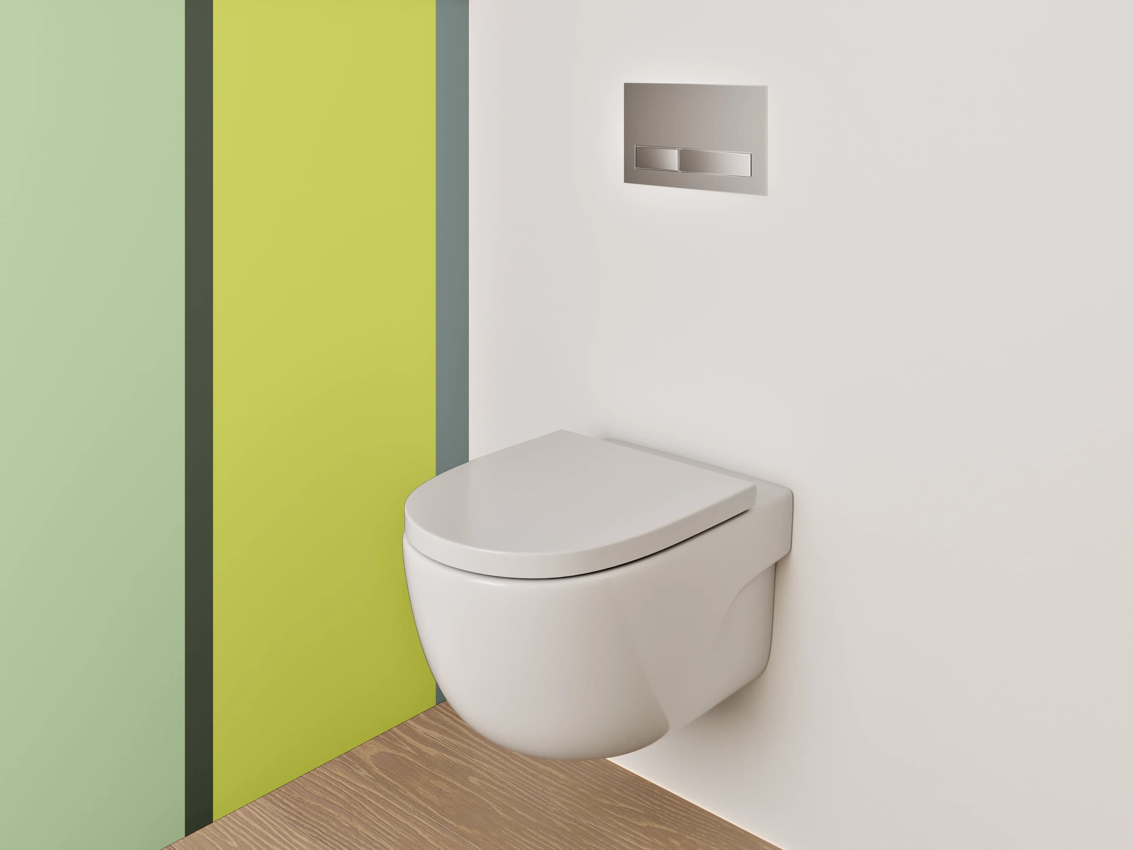 WC-Rückwand - Modernes abstraktes Farbstreifen-Design