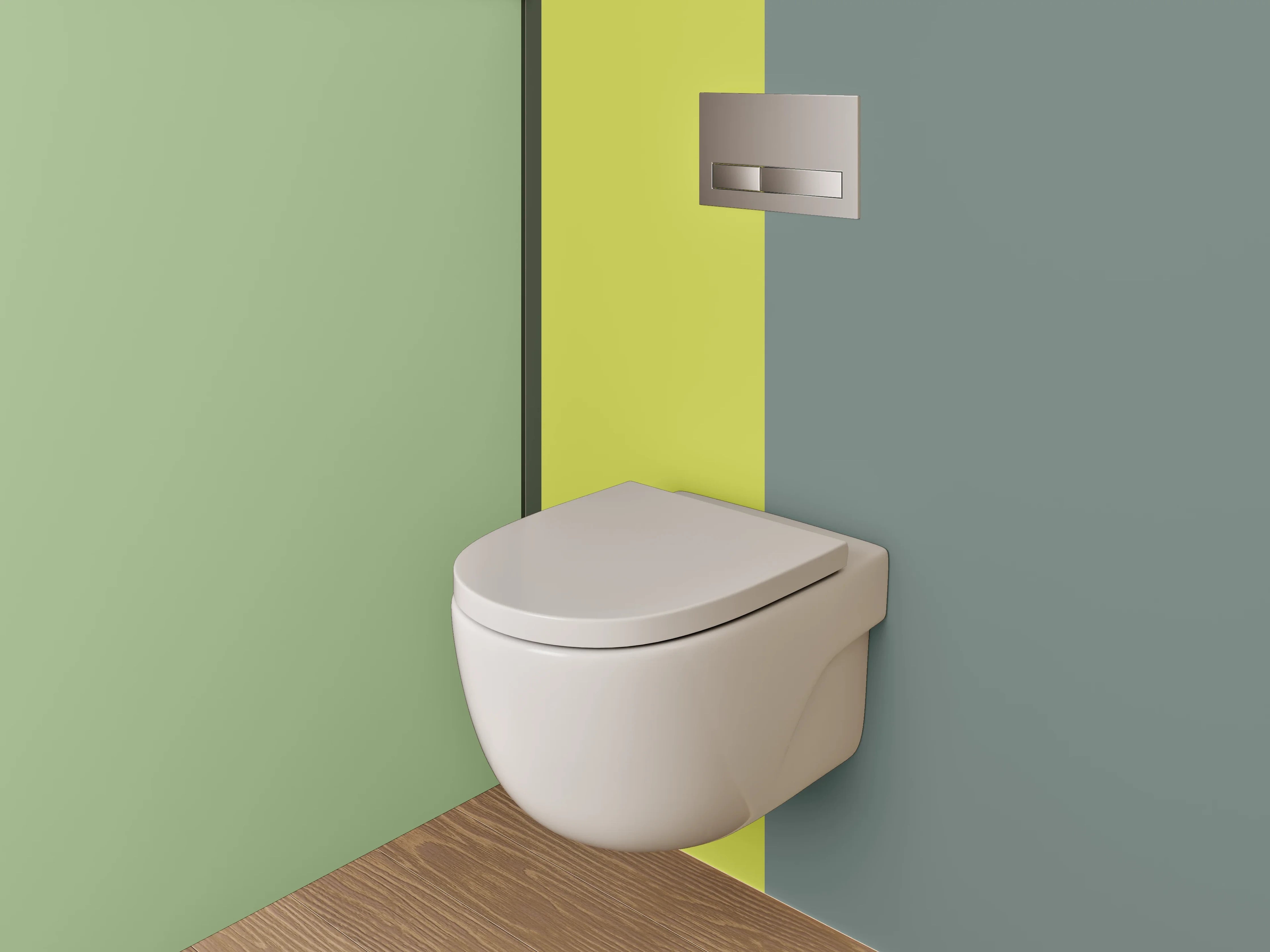 WC-Rückwand - Modernes abstraktes Farbstreifen-Design