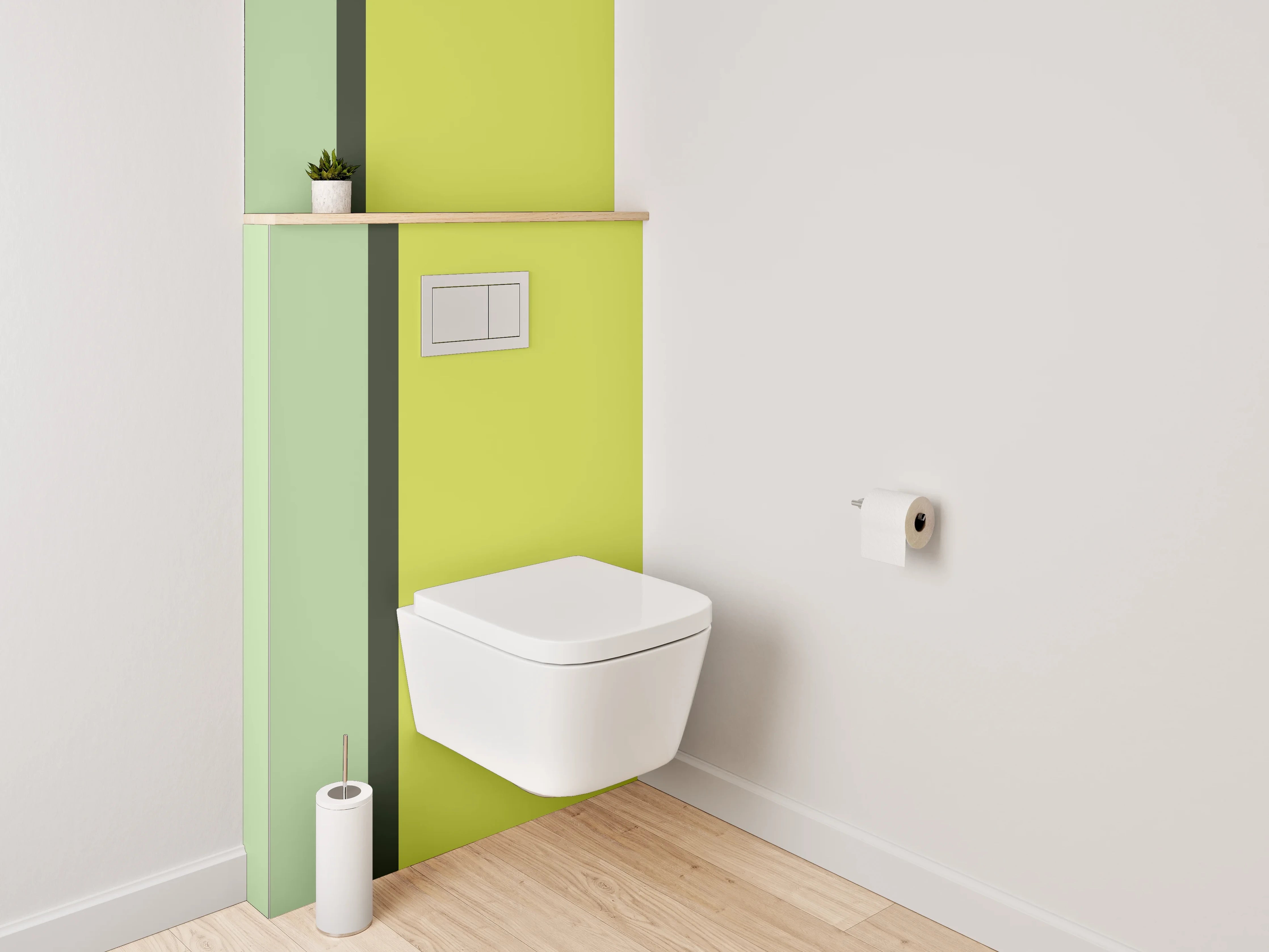 WC-Rückwand - Modernes abstraktes Farbstreifen-Design