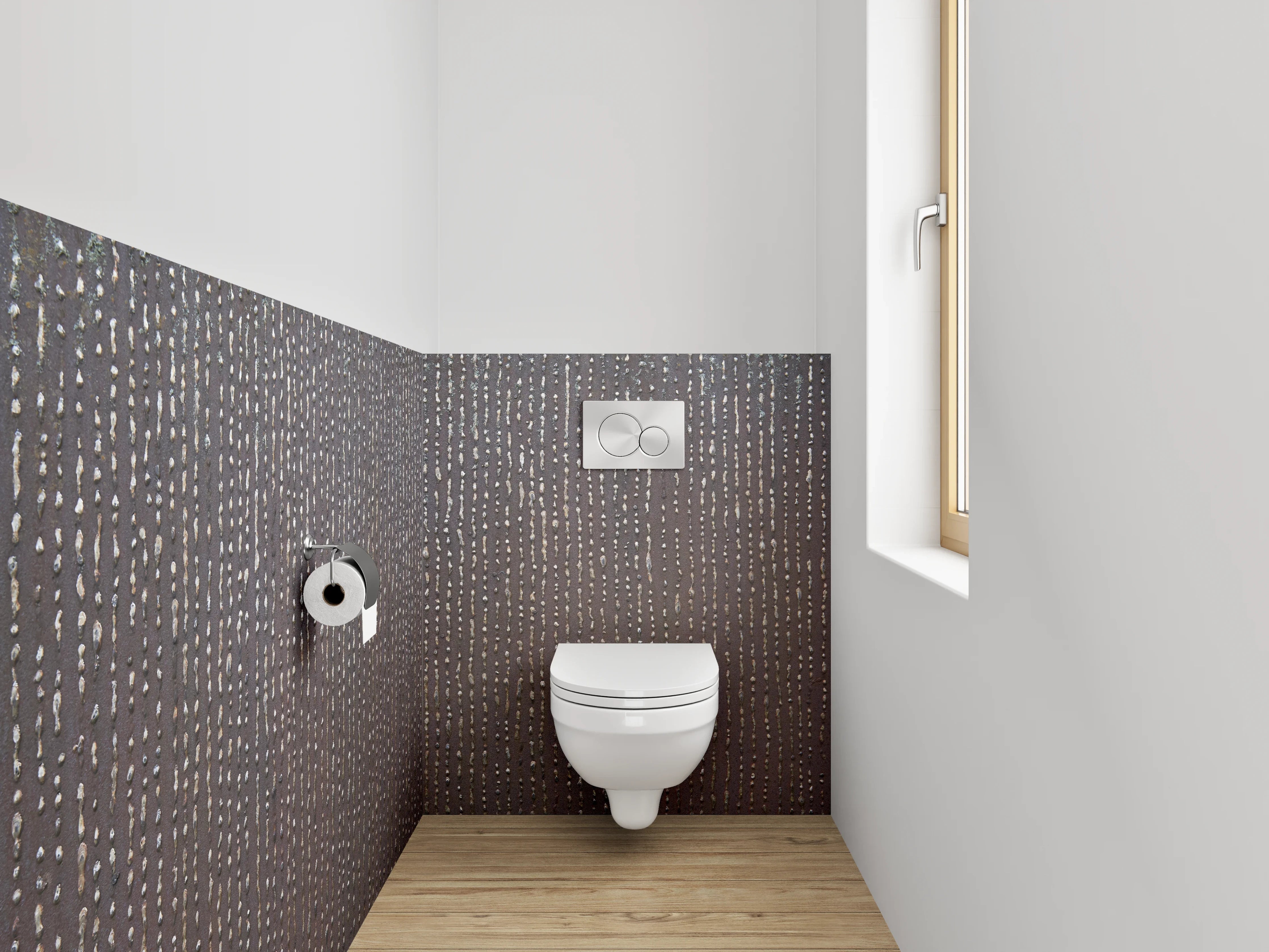 WC-Rückwand - Modernes abstraktes Muster Braun