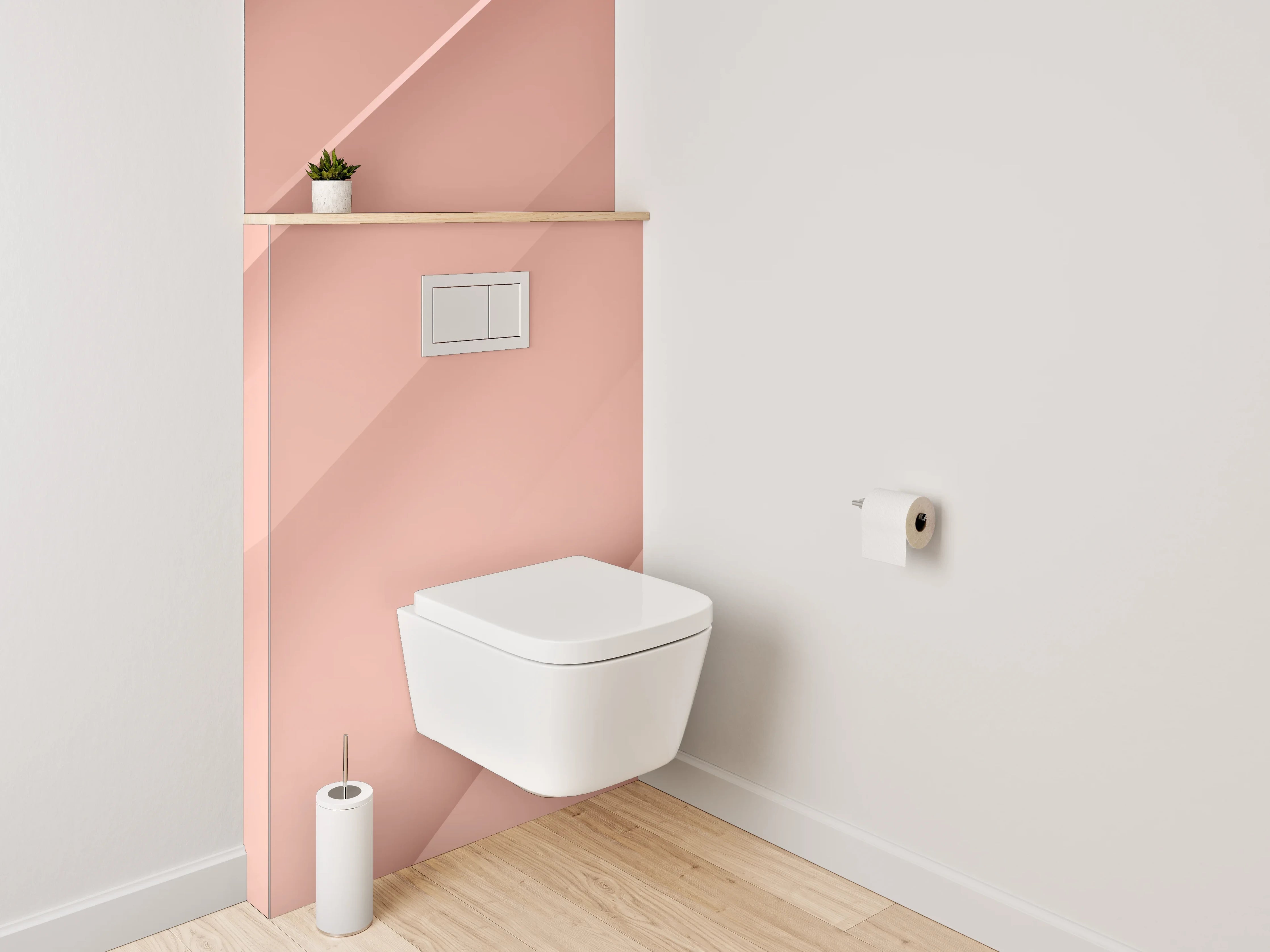 WC-Rückwand - Modernes abstraktes Roségold Design