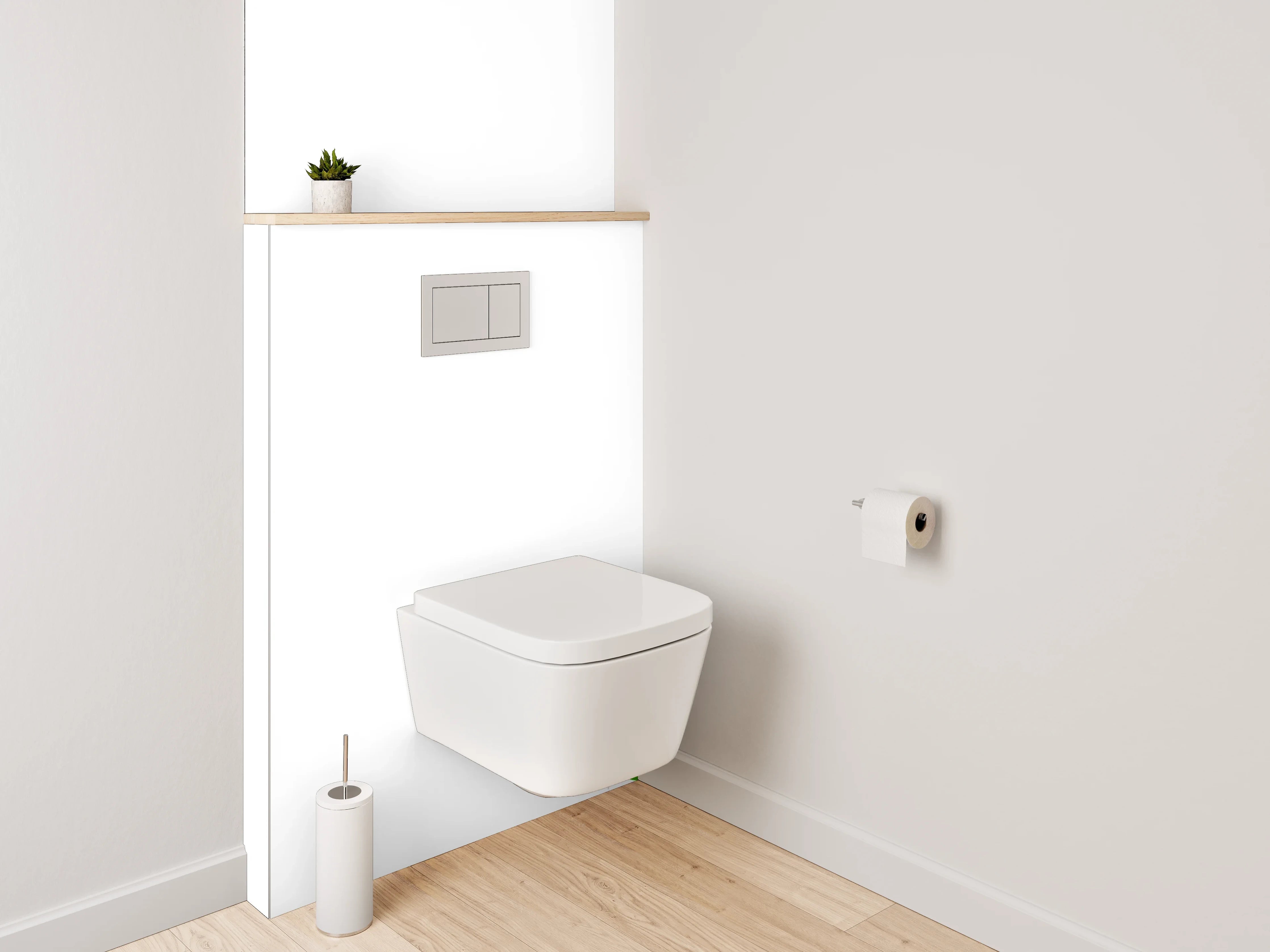 WC-Rückwand - Monstera-Blätter Naturmotiv grün weiß