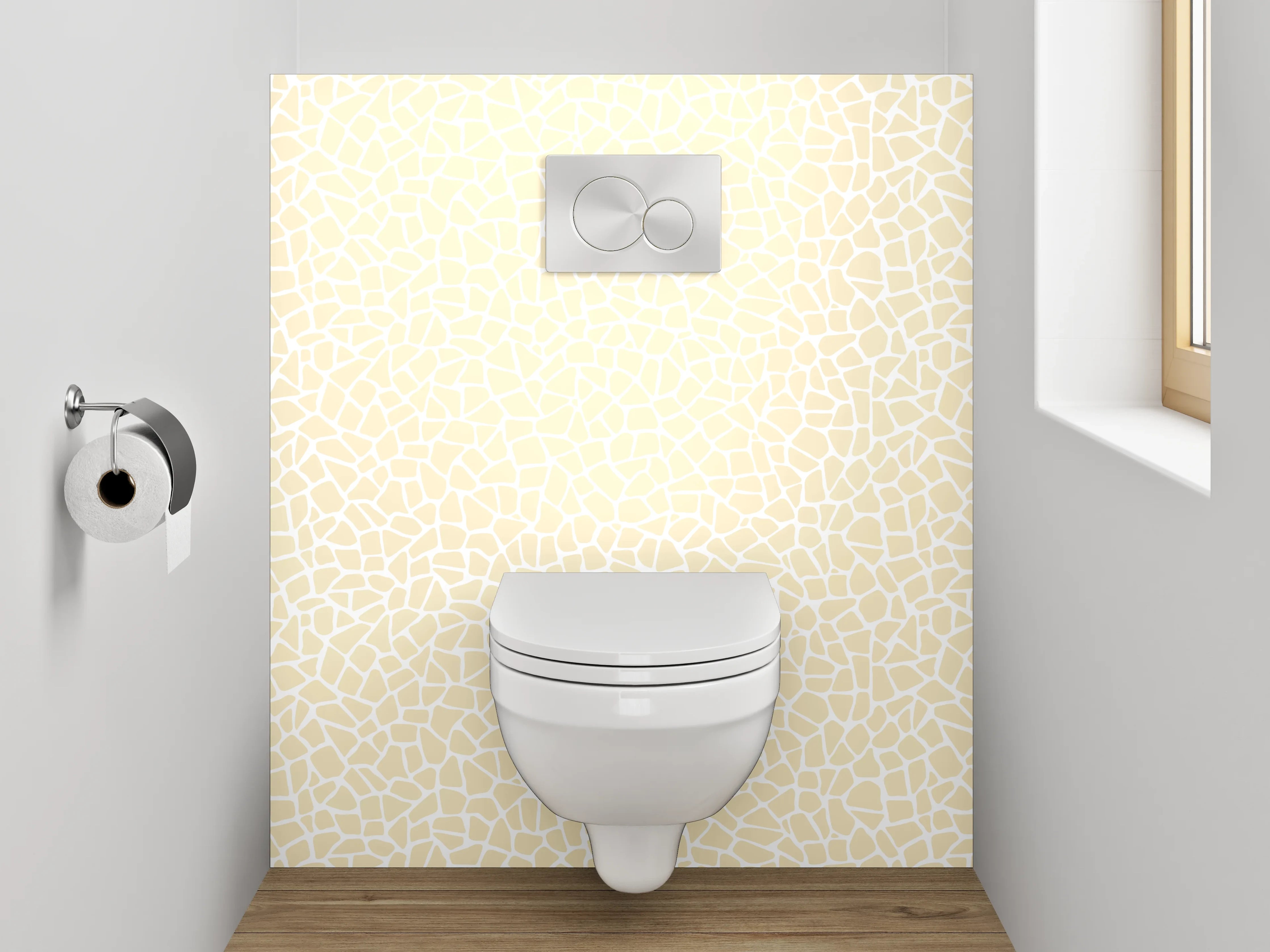 WC-Rückwand - Mosaik Beige Weiß Struktur