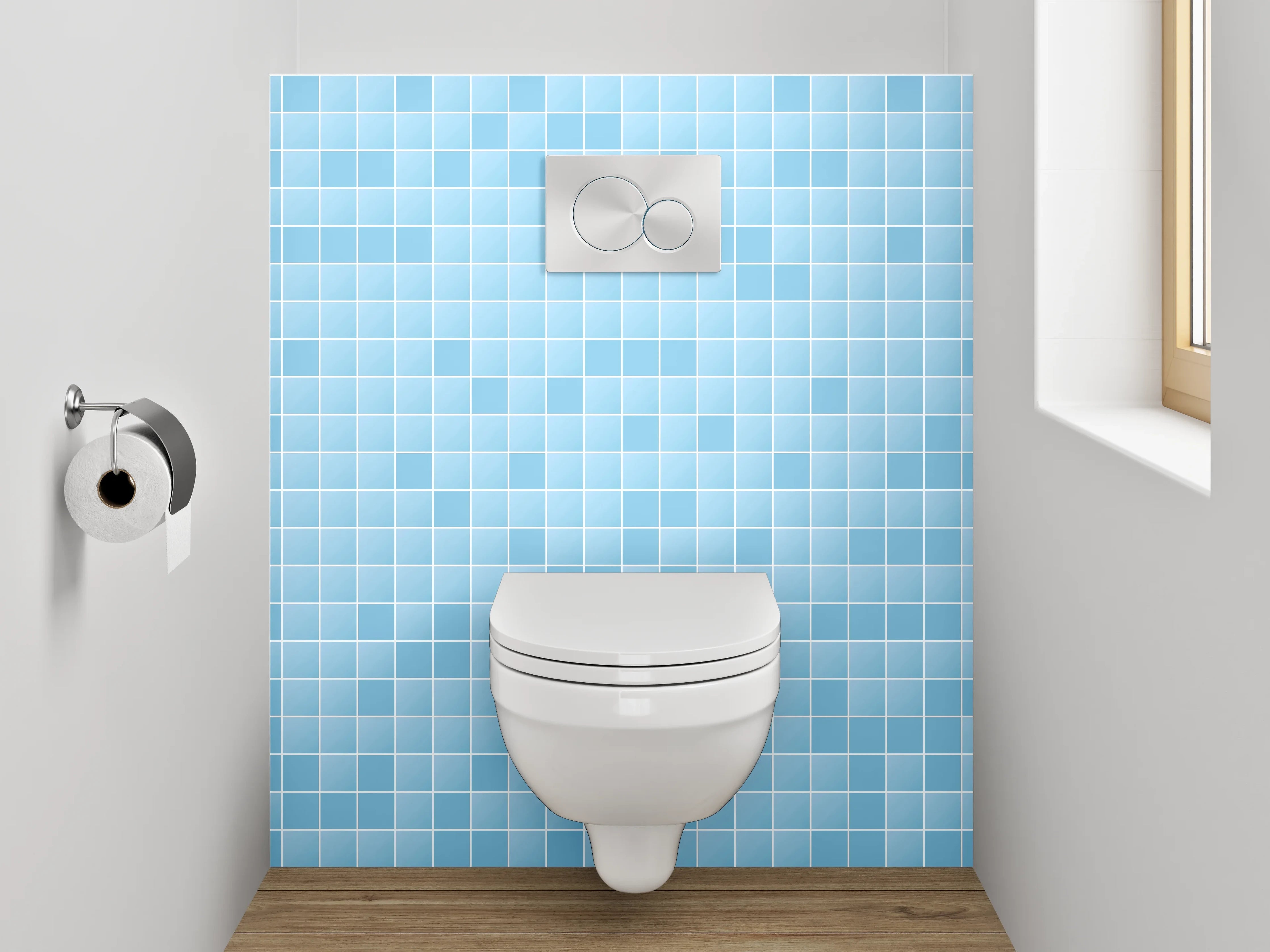 WC-Rückwand - Mosaik-Fliesen Blau Muster