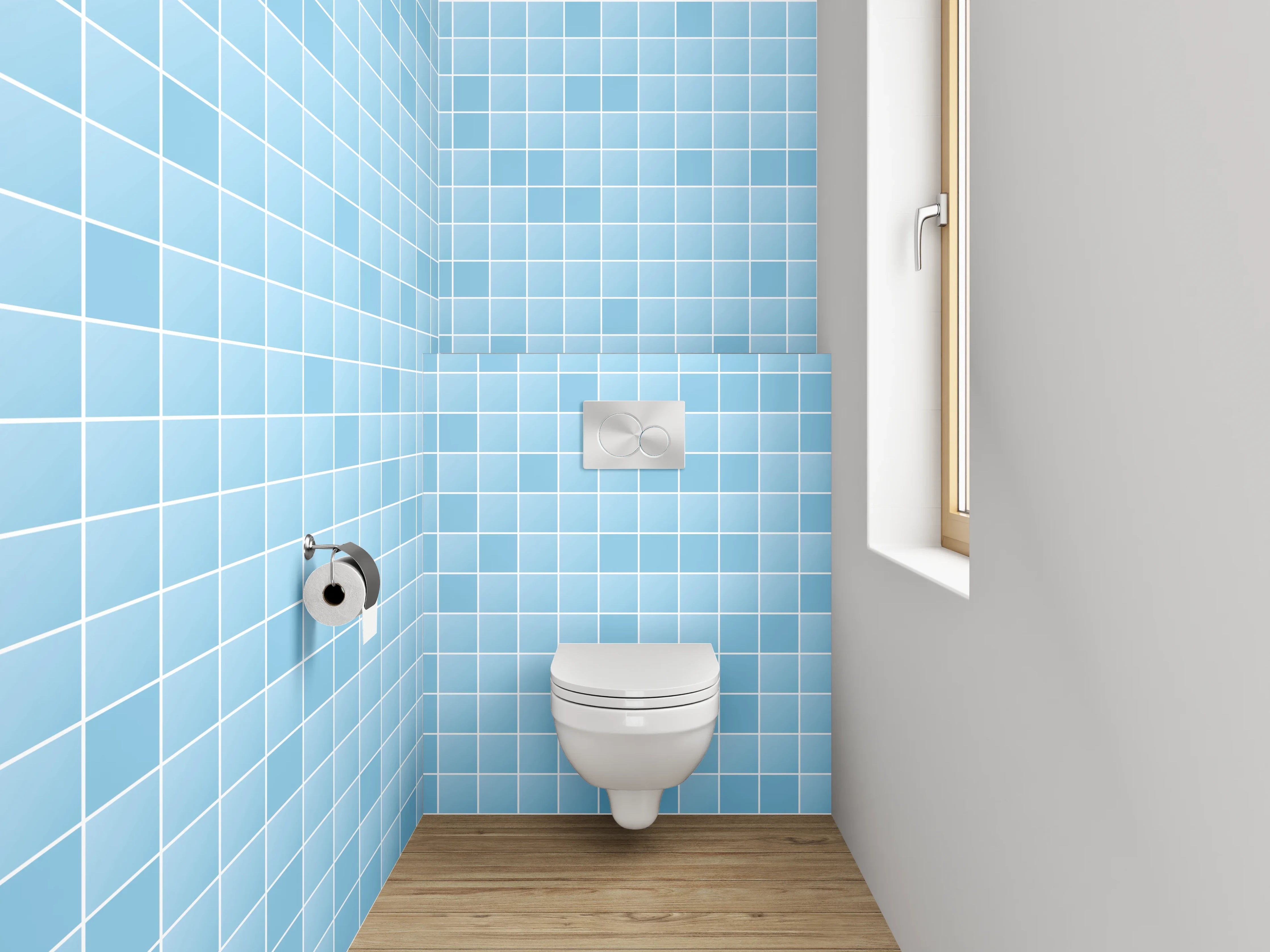 WC-Rückwand - Mosaik-Fliesen Blau Muster