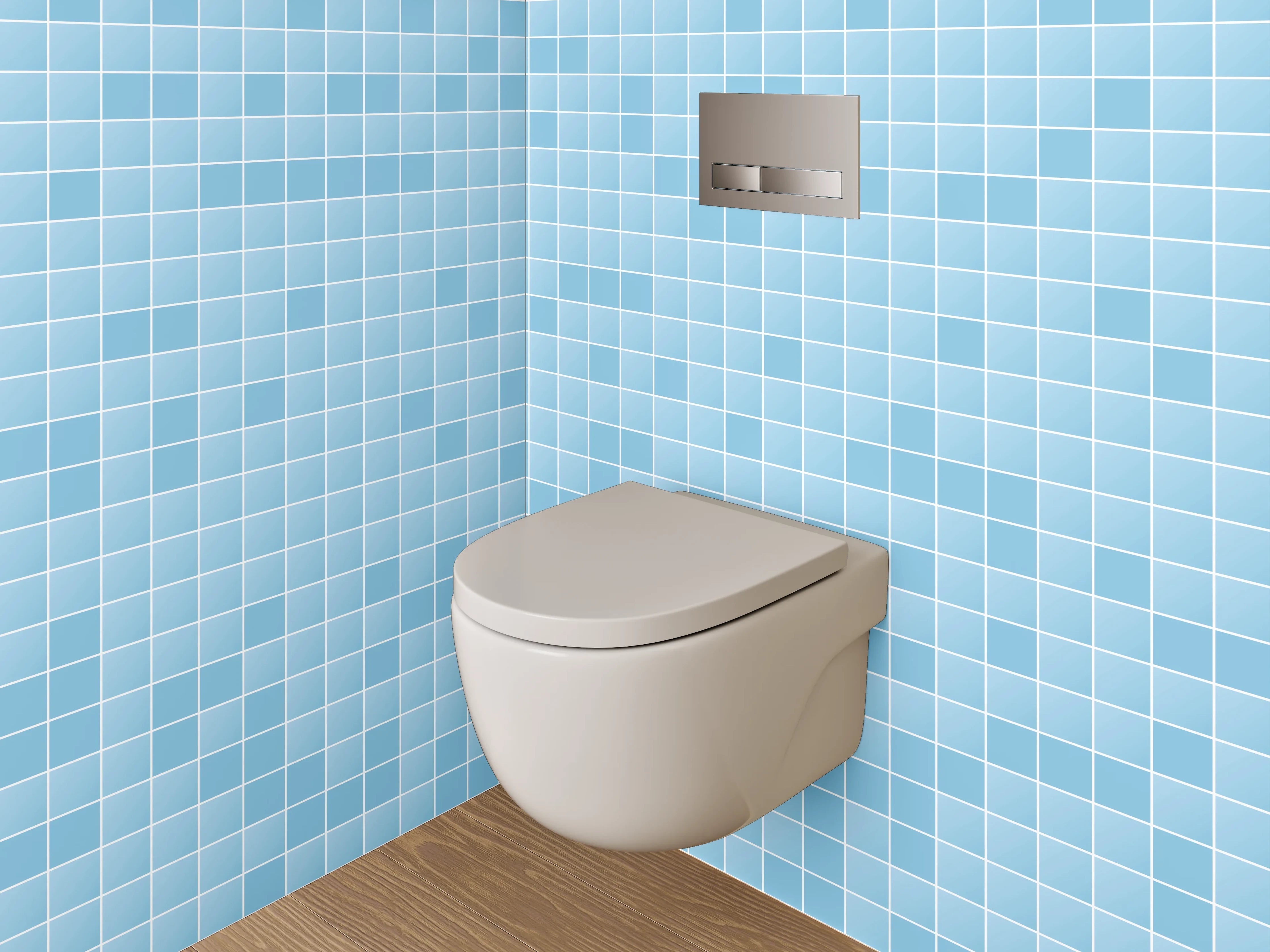 WC-Rückwand - Mosaik-Fliesen Blau Muster