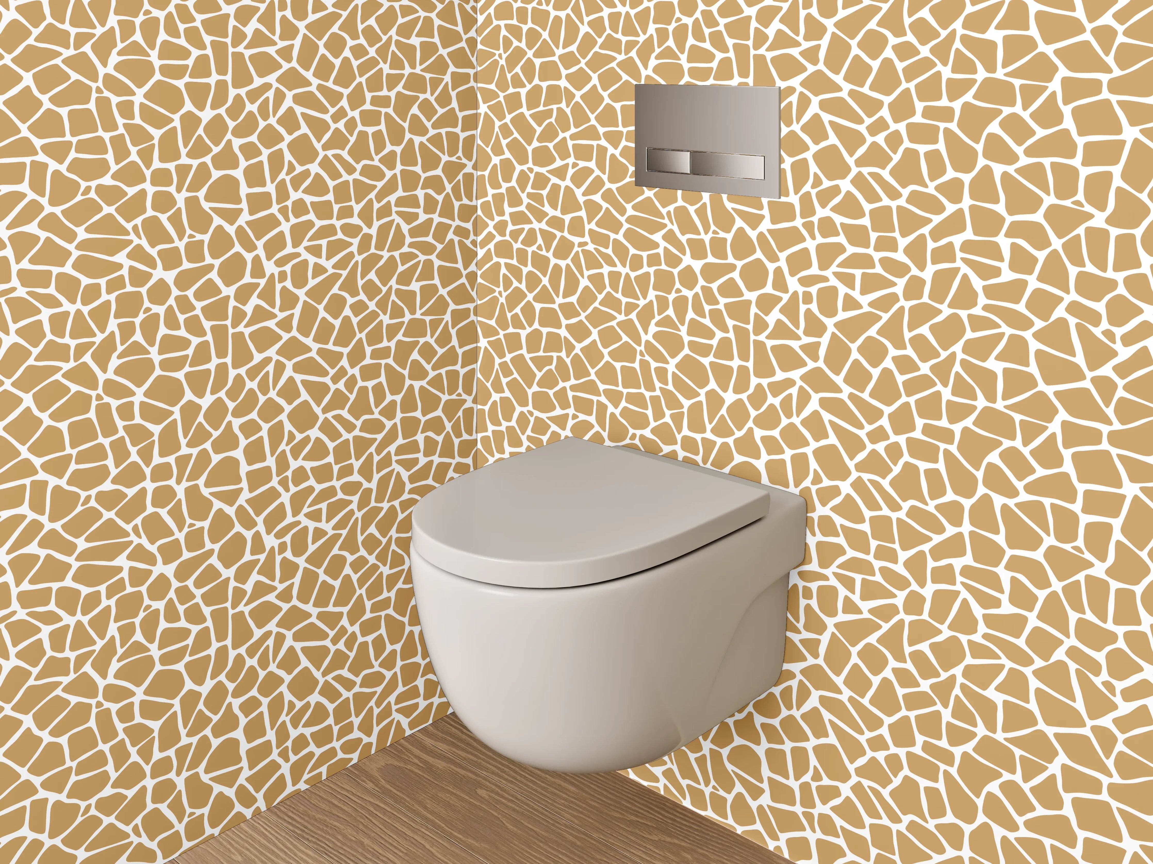 WC-Rückwand - Mosaik Muster in warmem Beige