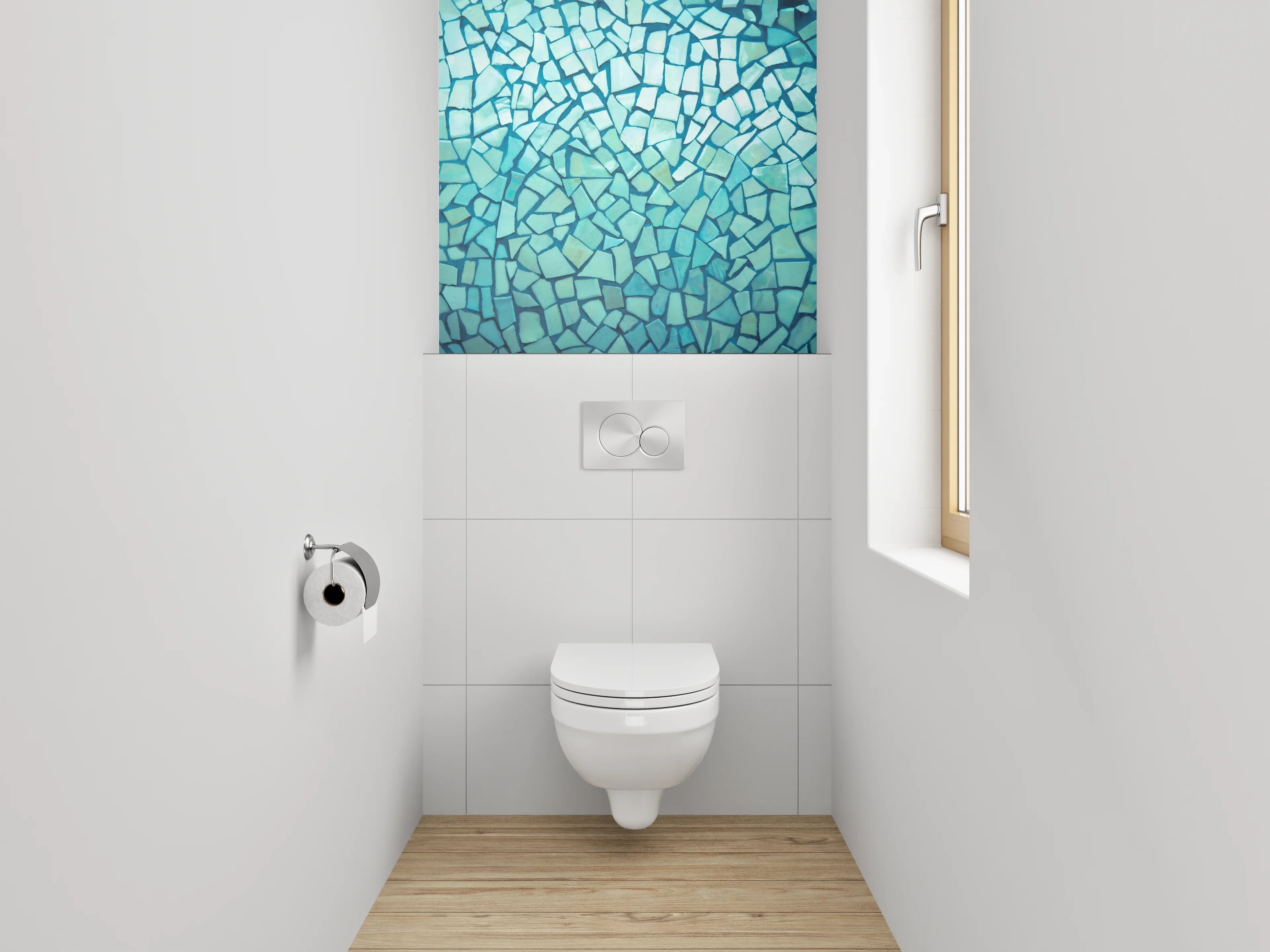 WC-Rückwand - Mosaik Türkis Fliesenmuster