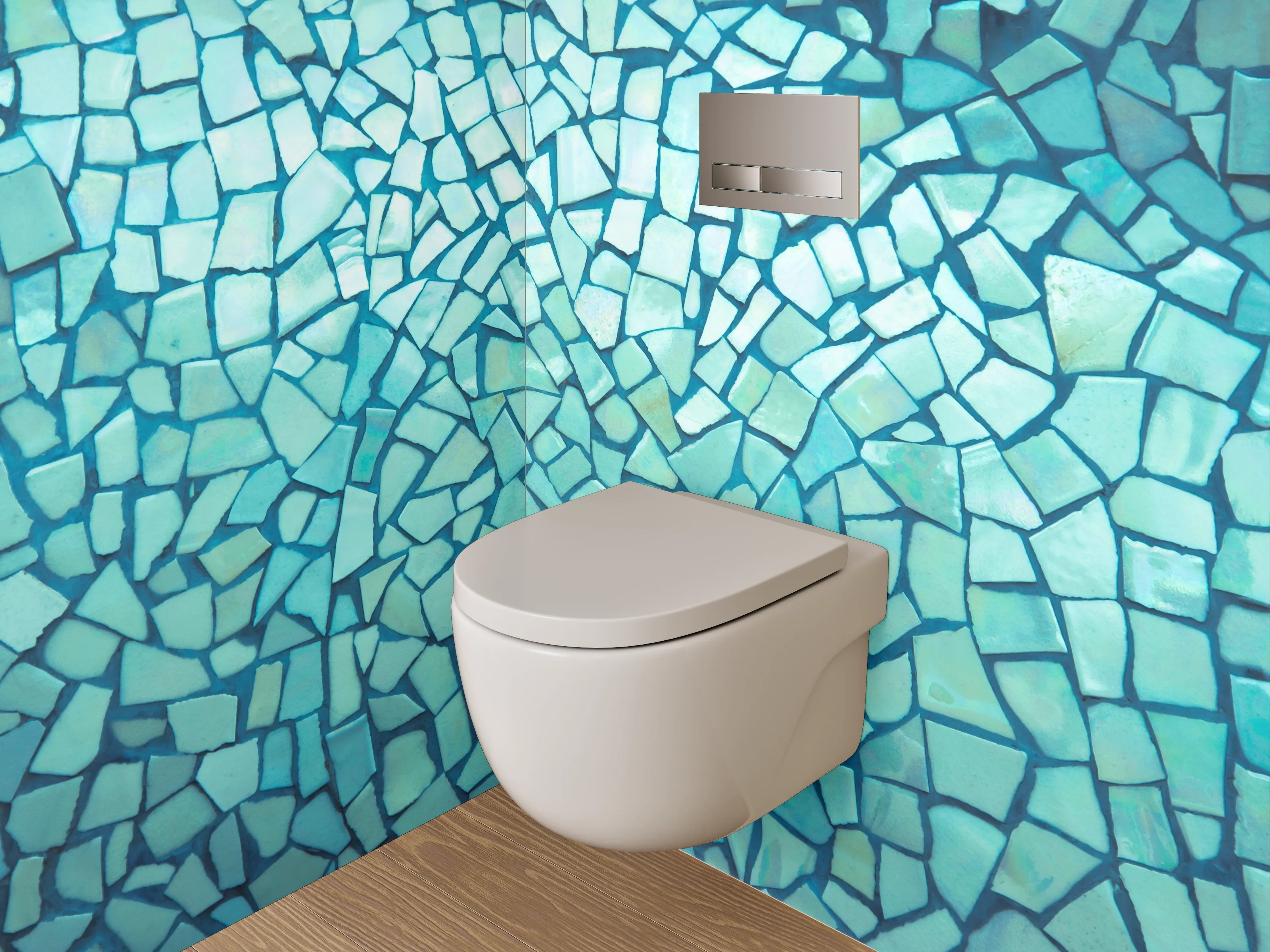WC-Rückwand - Mosaik Türkis Fliesenmuster