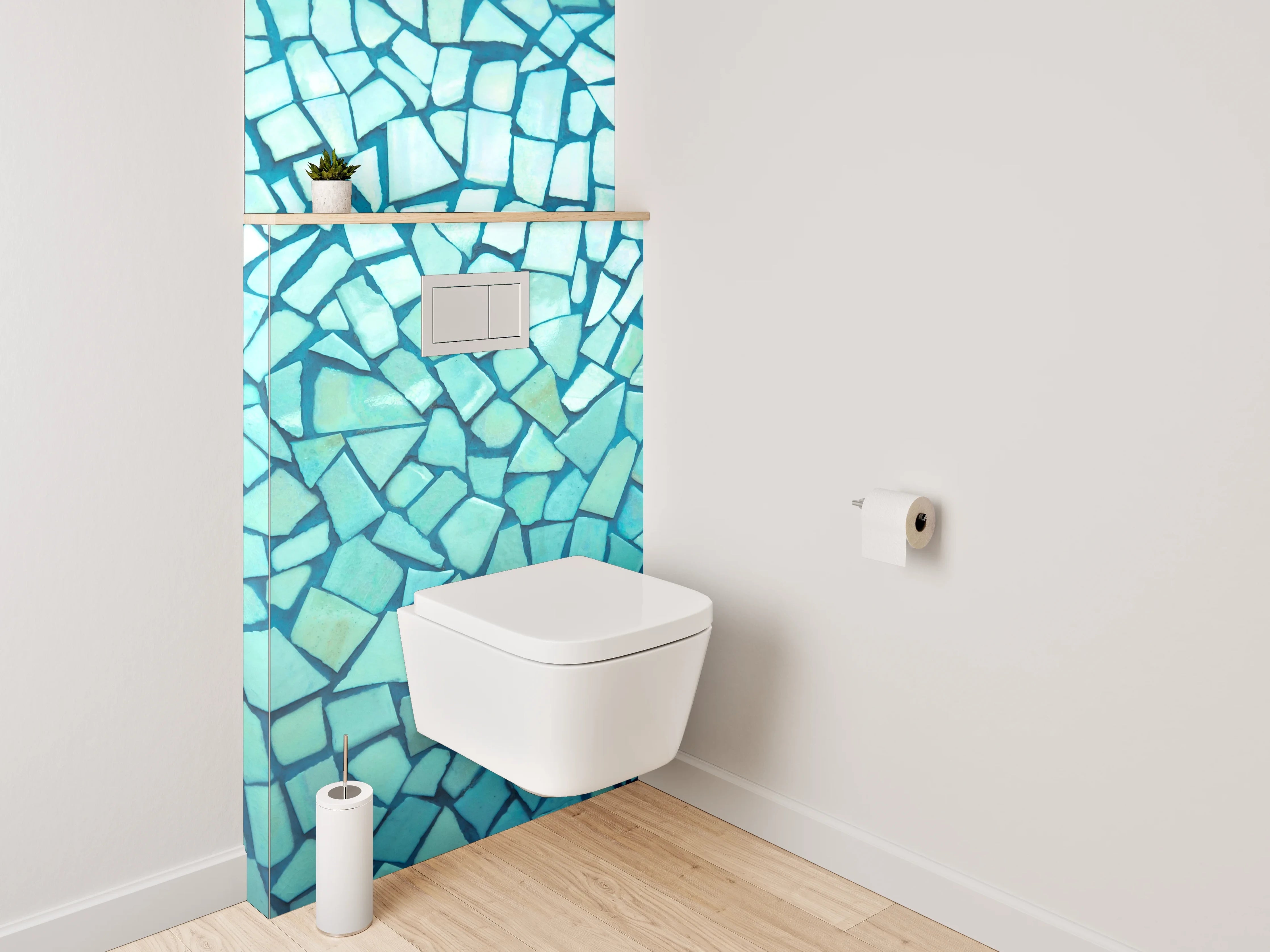 WC-Rückwand - Mosaik Türkis Fliesenmuster