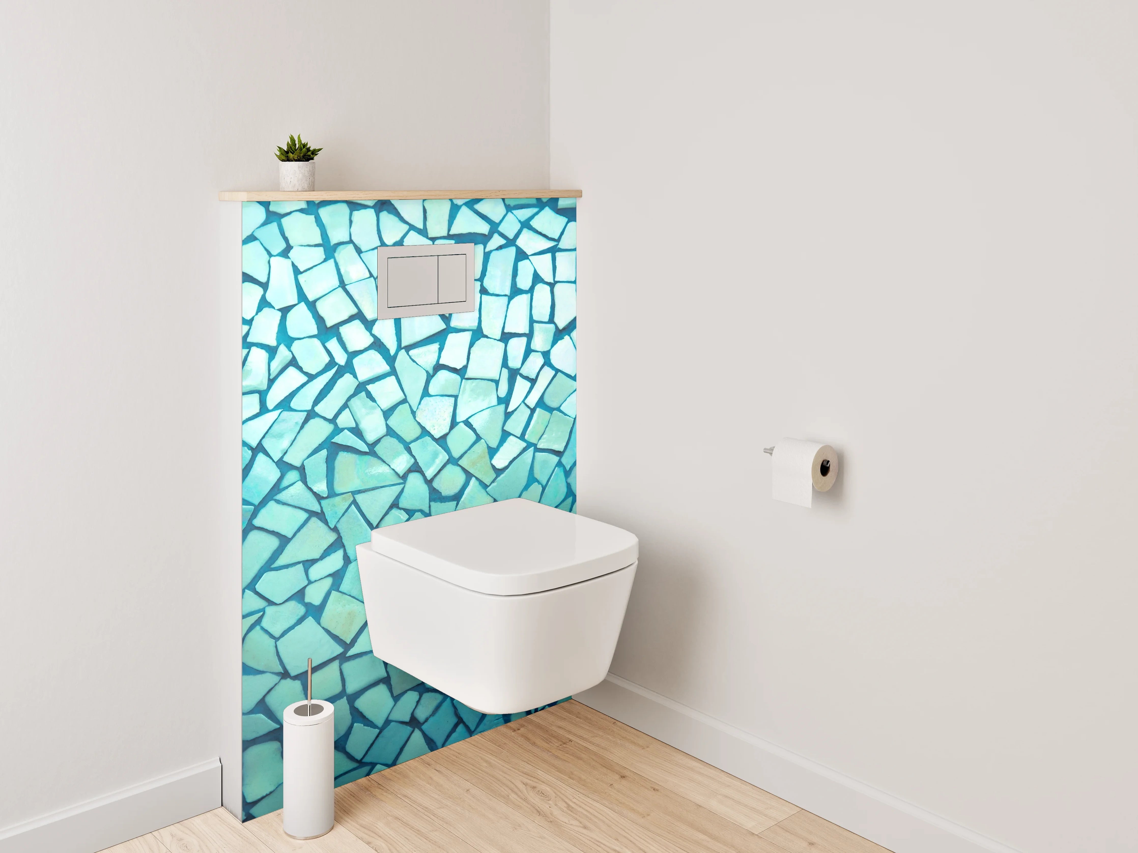 WC-Rückwand - Mosaik Türkis Fliesenmuster
