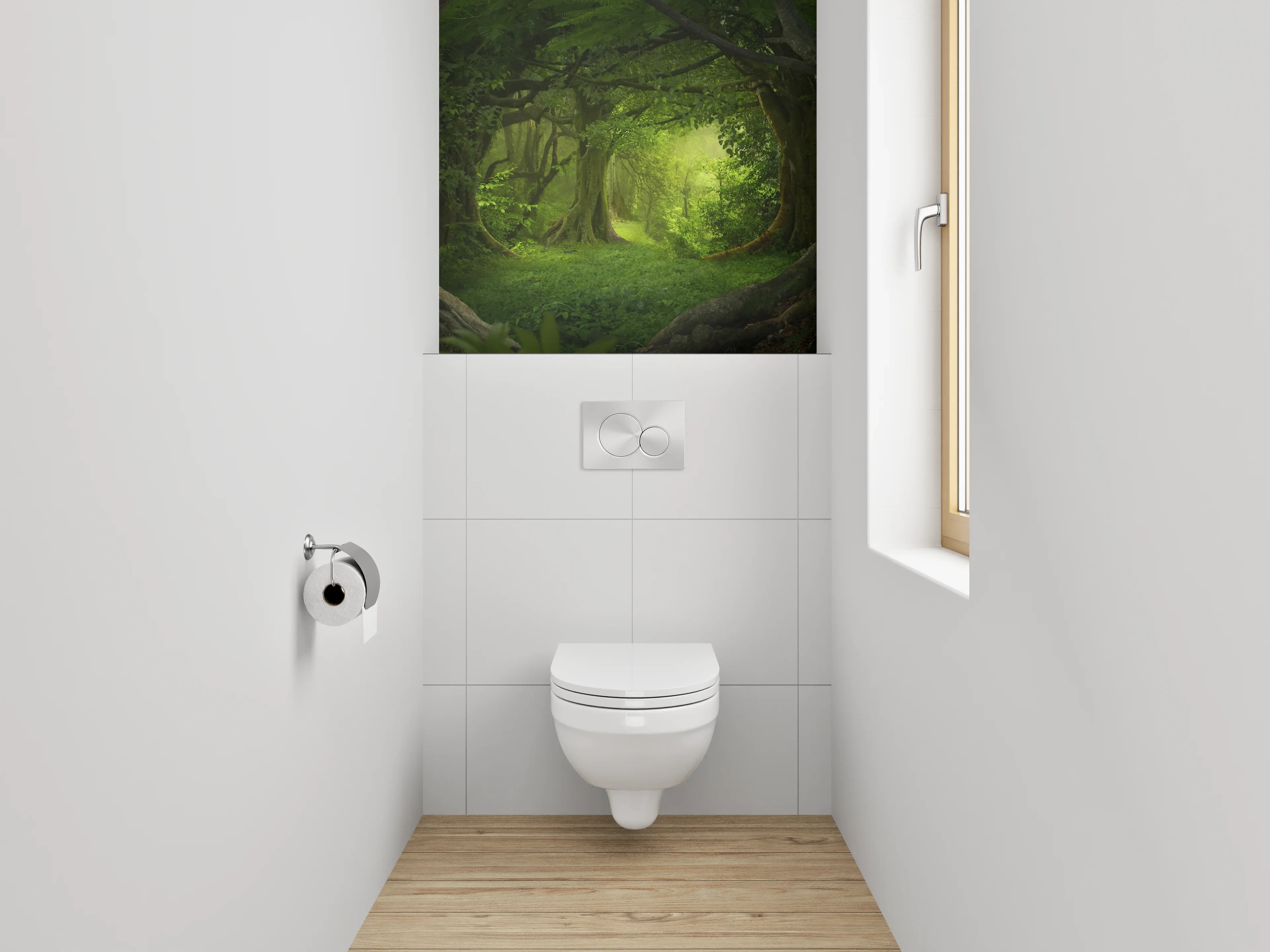 WC-Rückwand - Mystischer Dschungel Wald Lichtung