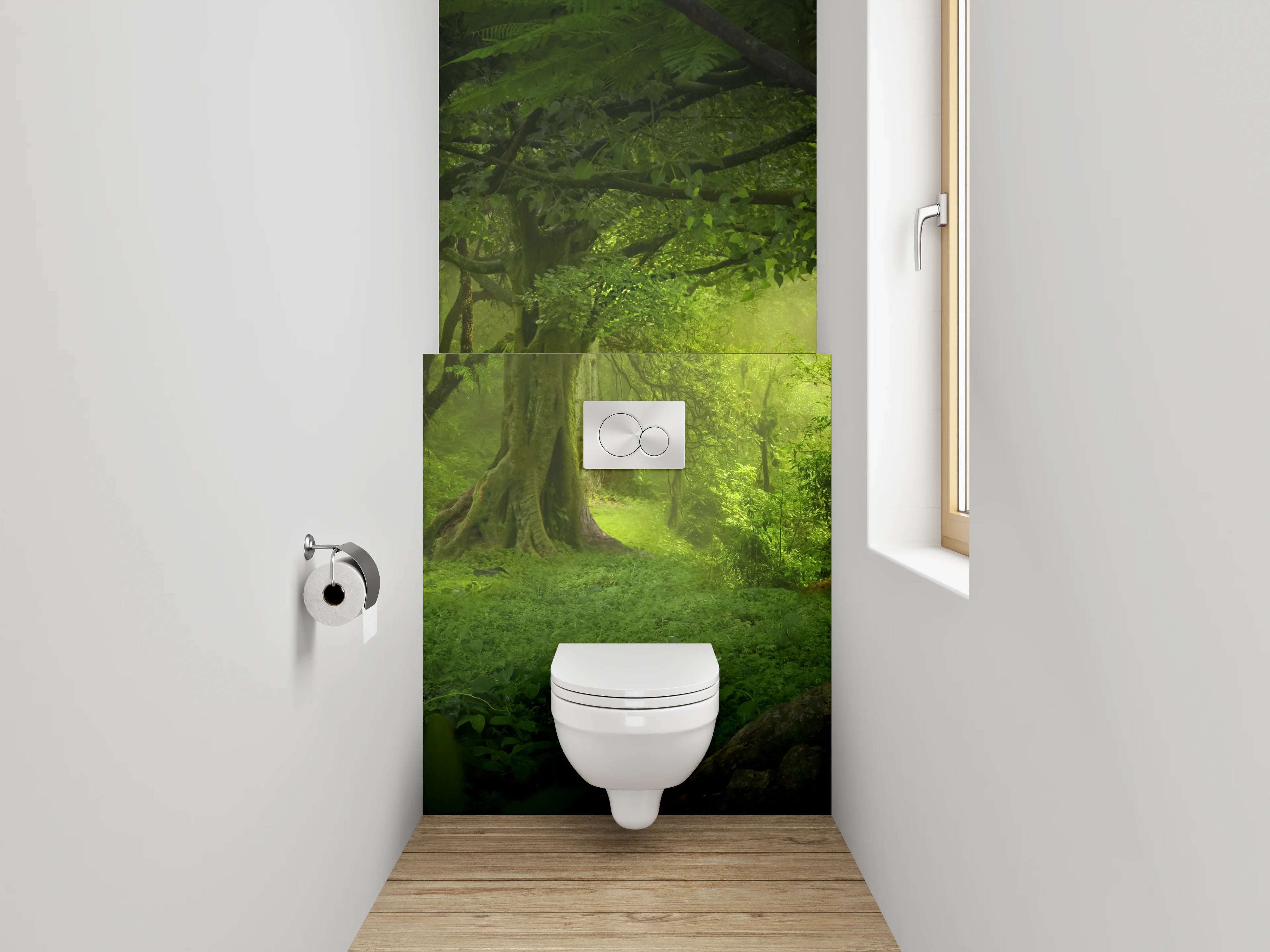 WC-Rückwand - Mystischer Dschungel Wald Lichtung