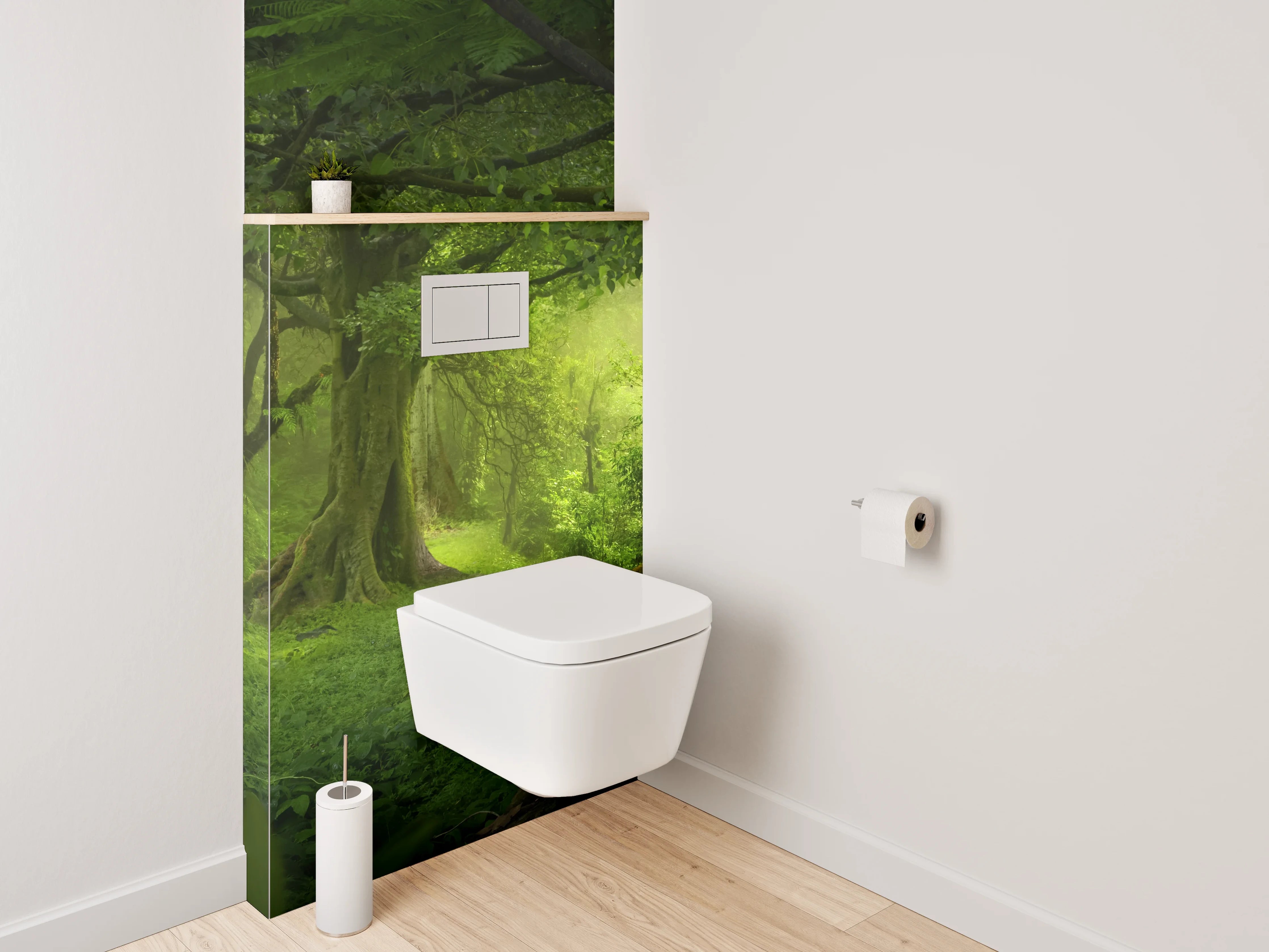 WC-Rückwand - Mystischer Dschungel Wald Lichtung