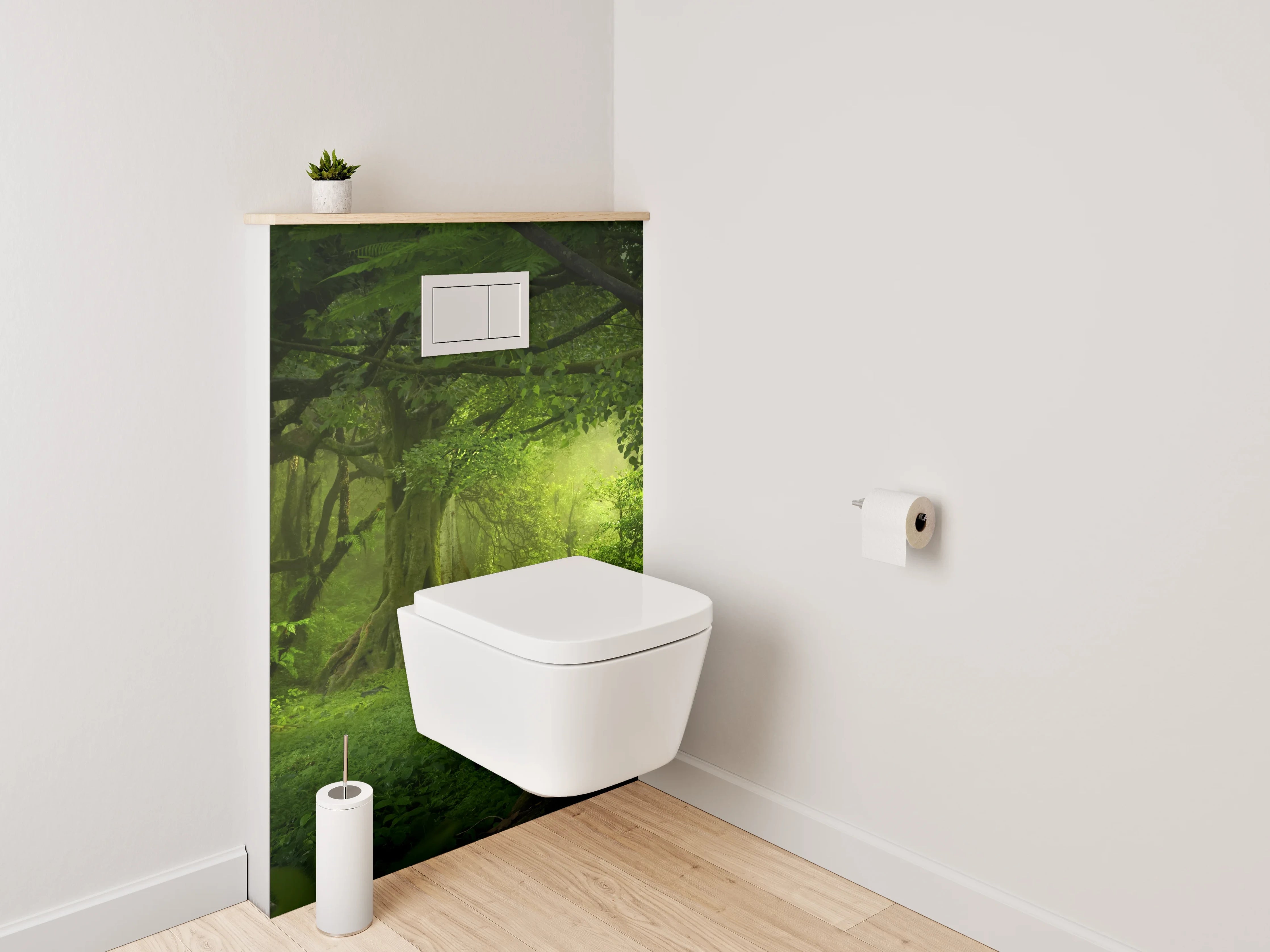 WC-Rückwand - Mystischer Dschungel Wald Lichtung