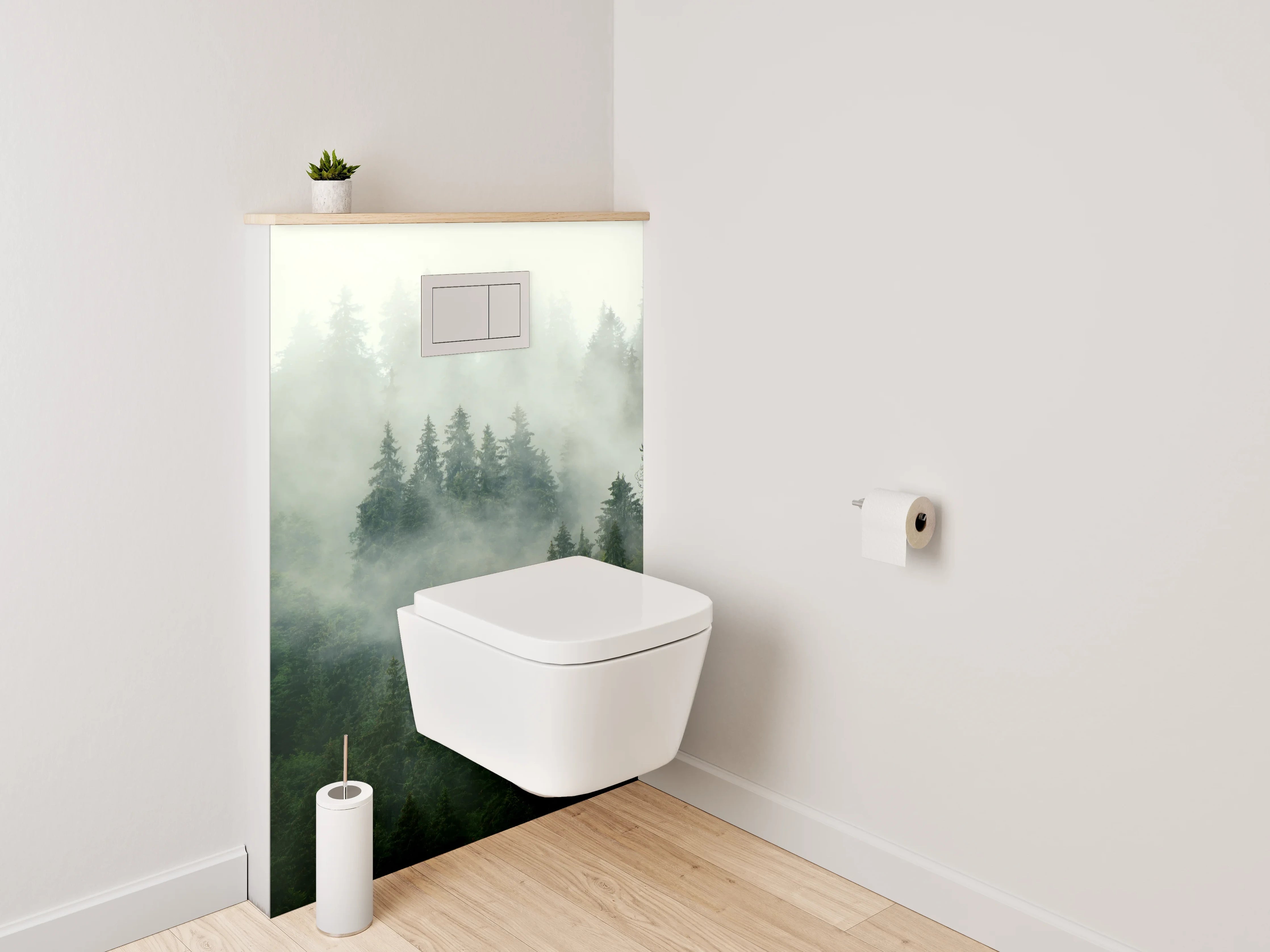 WC-Rückwand - Mystischer Nebelwald Fotomotiv