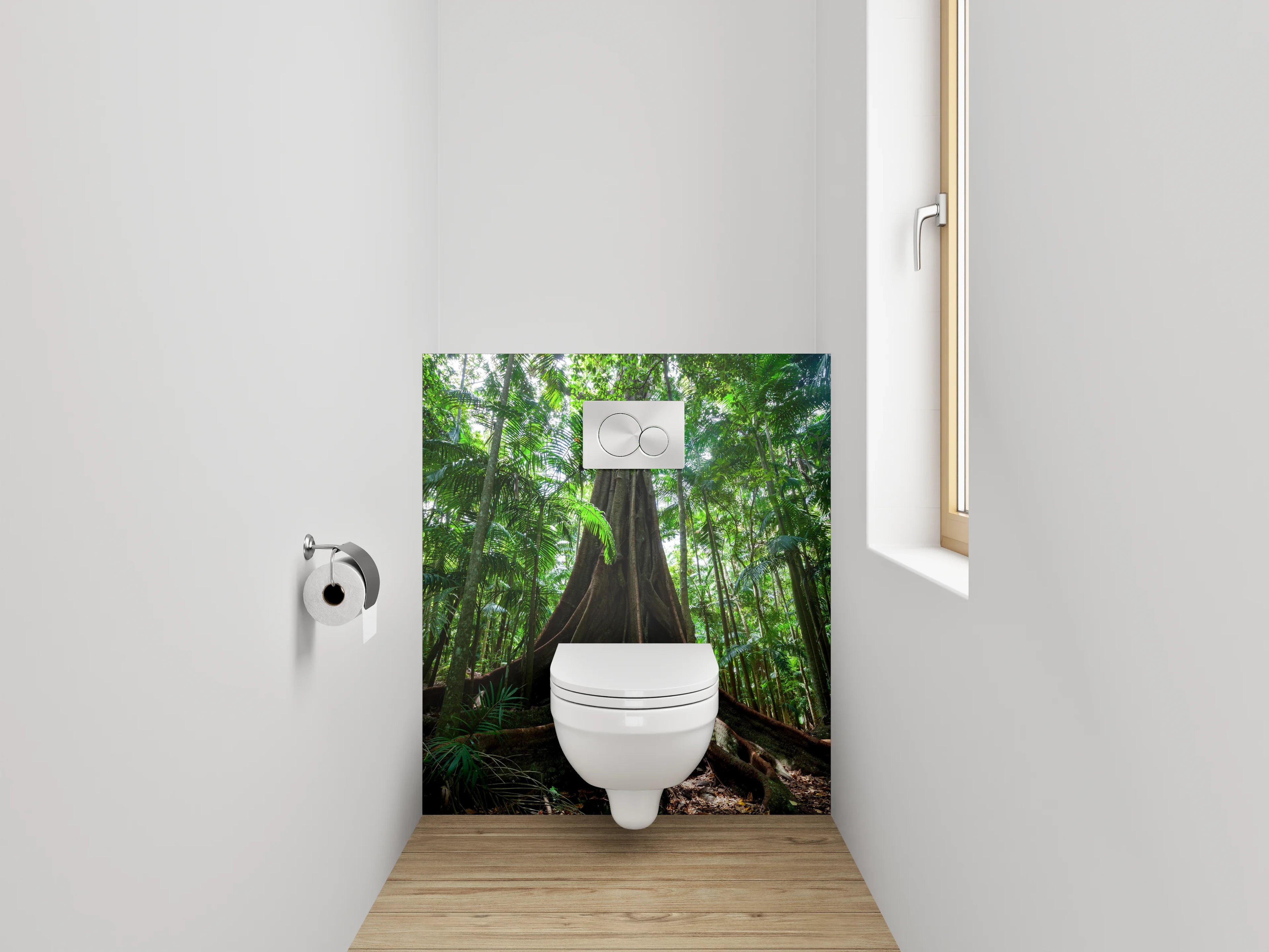 WC-Rückwand - Mystischer Urwald-Baum im Dschungel