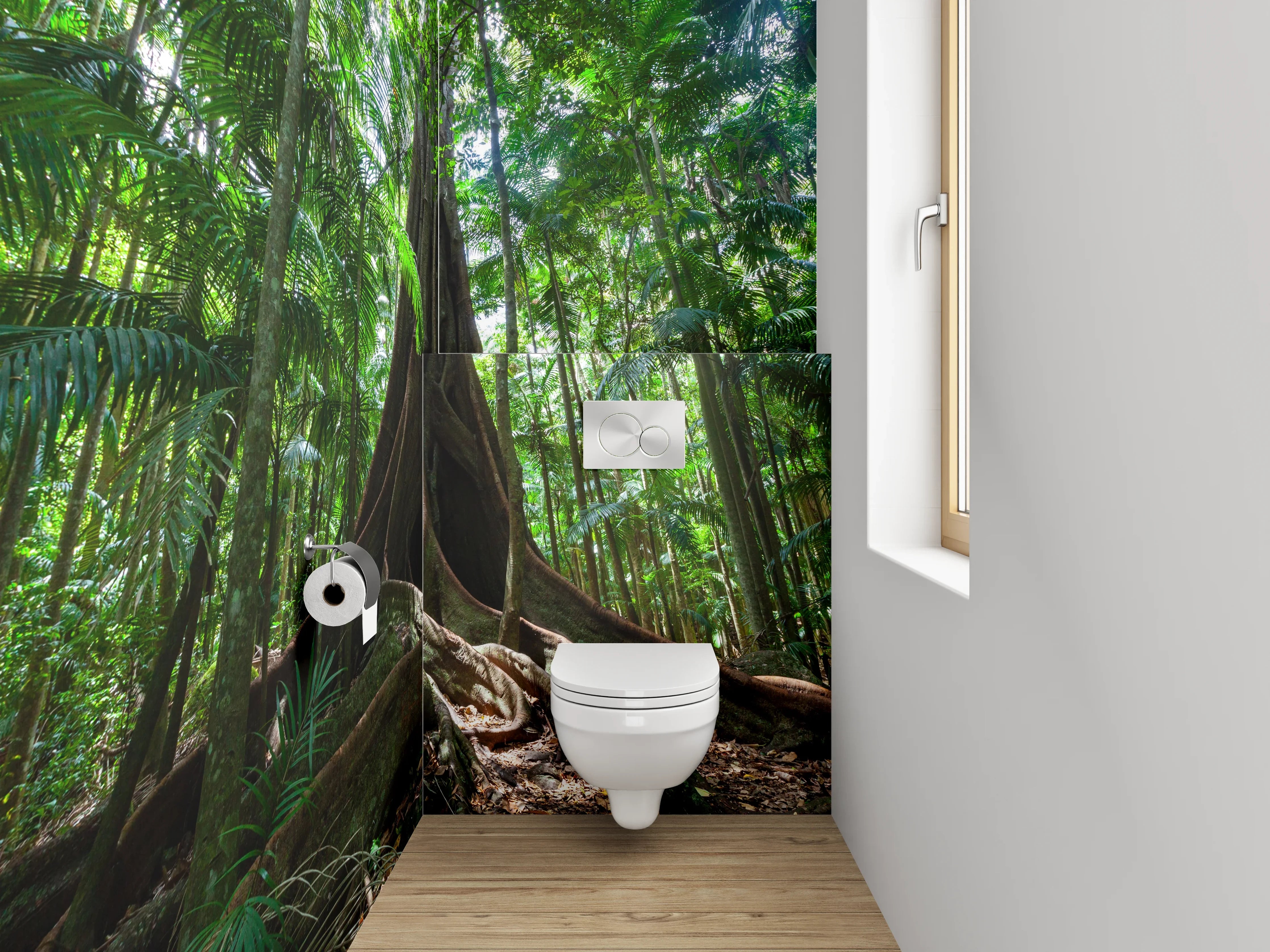 WC-Rückwand - Mystischer Urwald-Baum im Dschungel