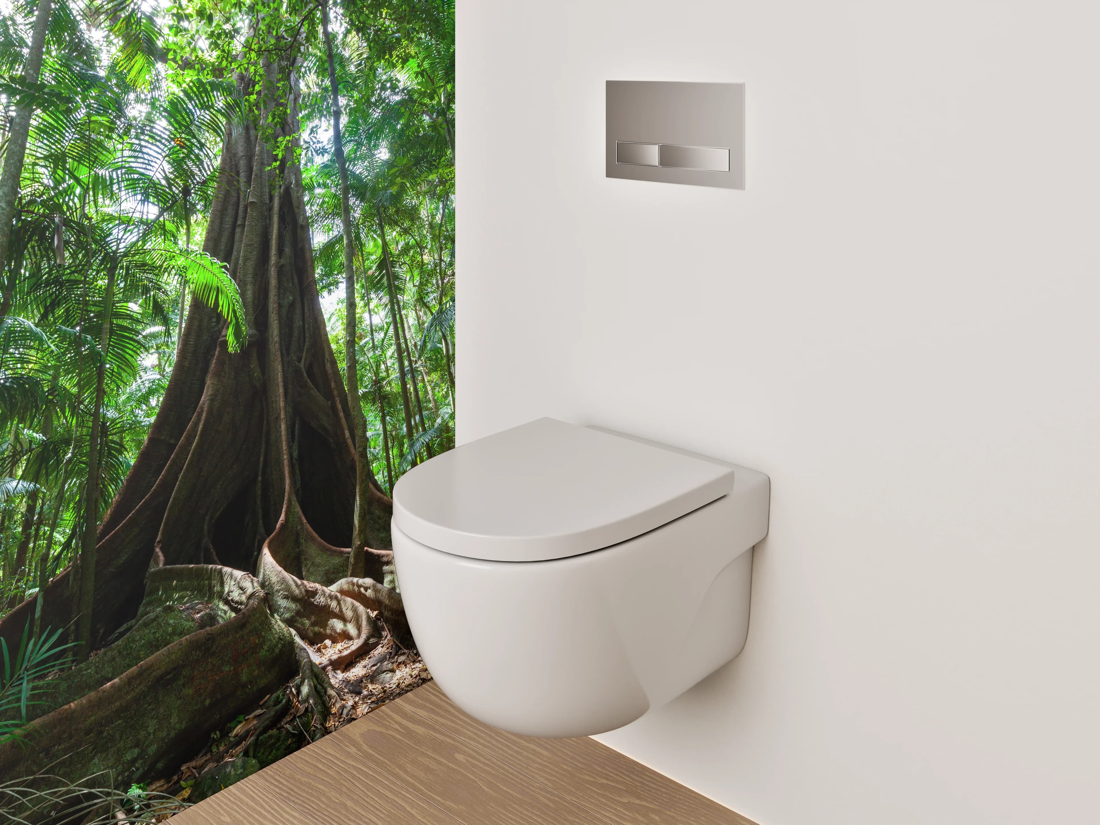 WC-Rückwand - Mystischer Urwald-Baum im Dschungel