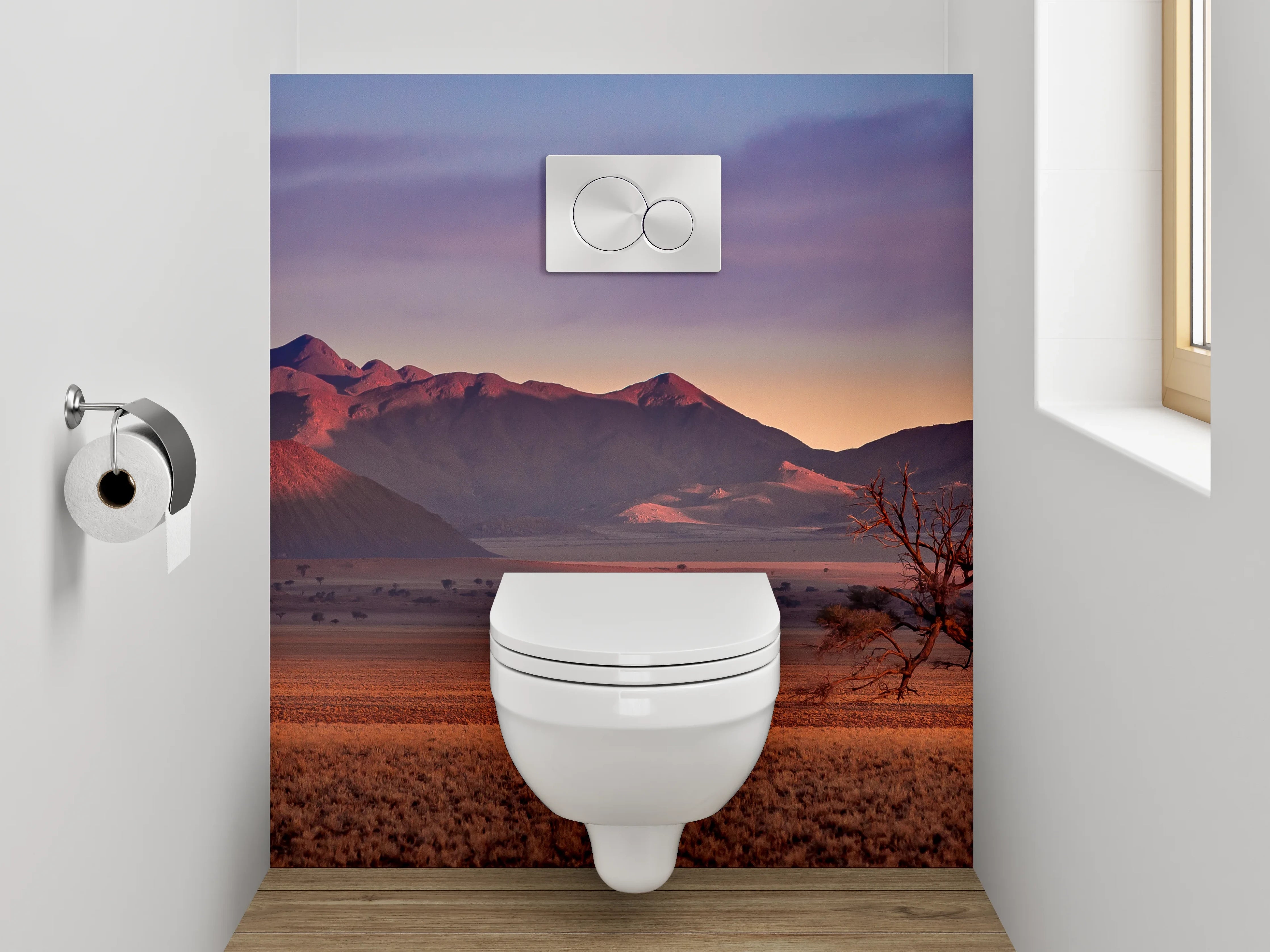 WC-Rückwand - Namib Wüste Panorama Sonnenaufgang