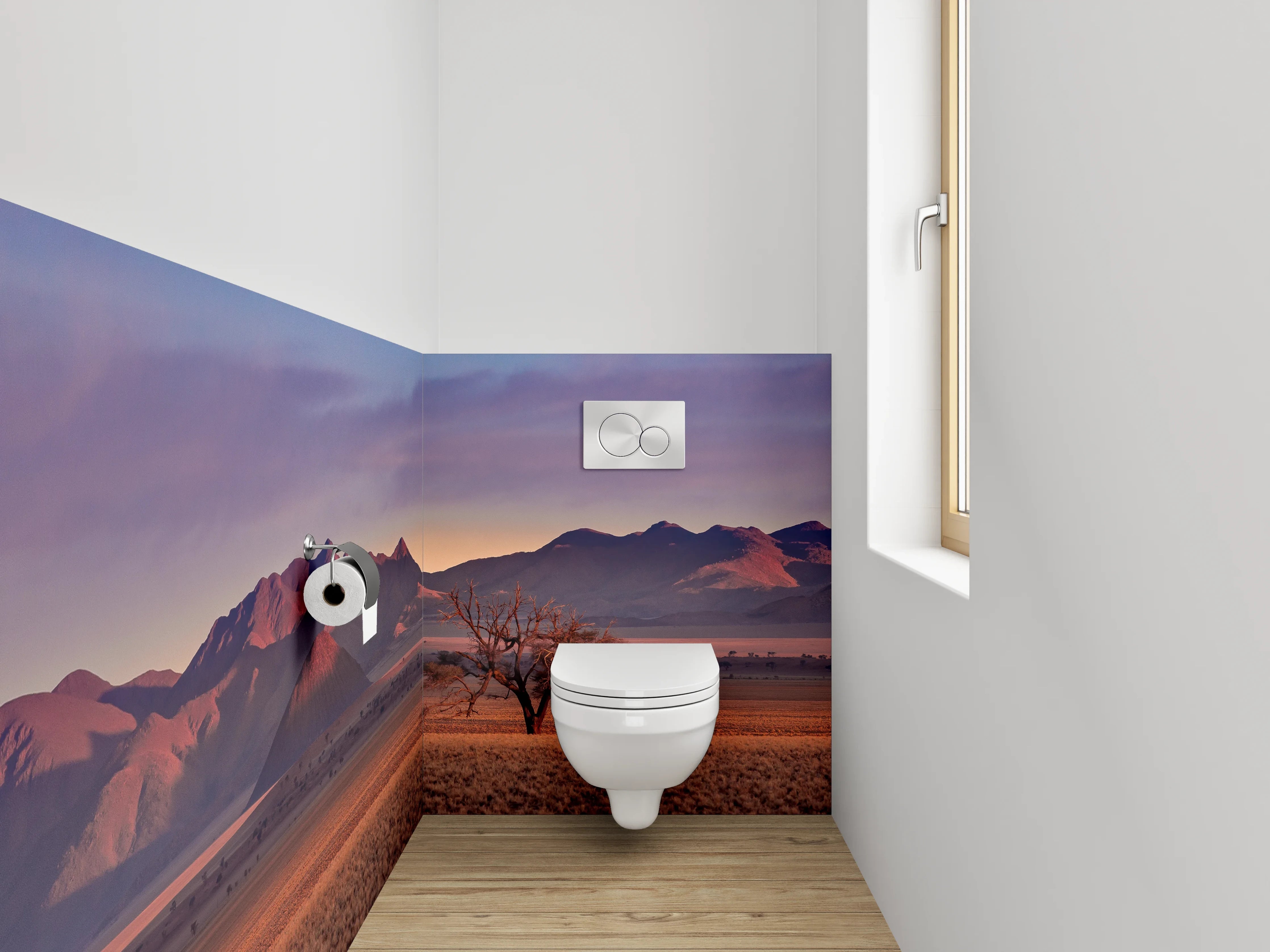WC-Rückwand - Namib Wüste Panorama Sonnenaufgang