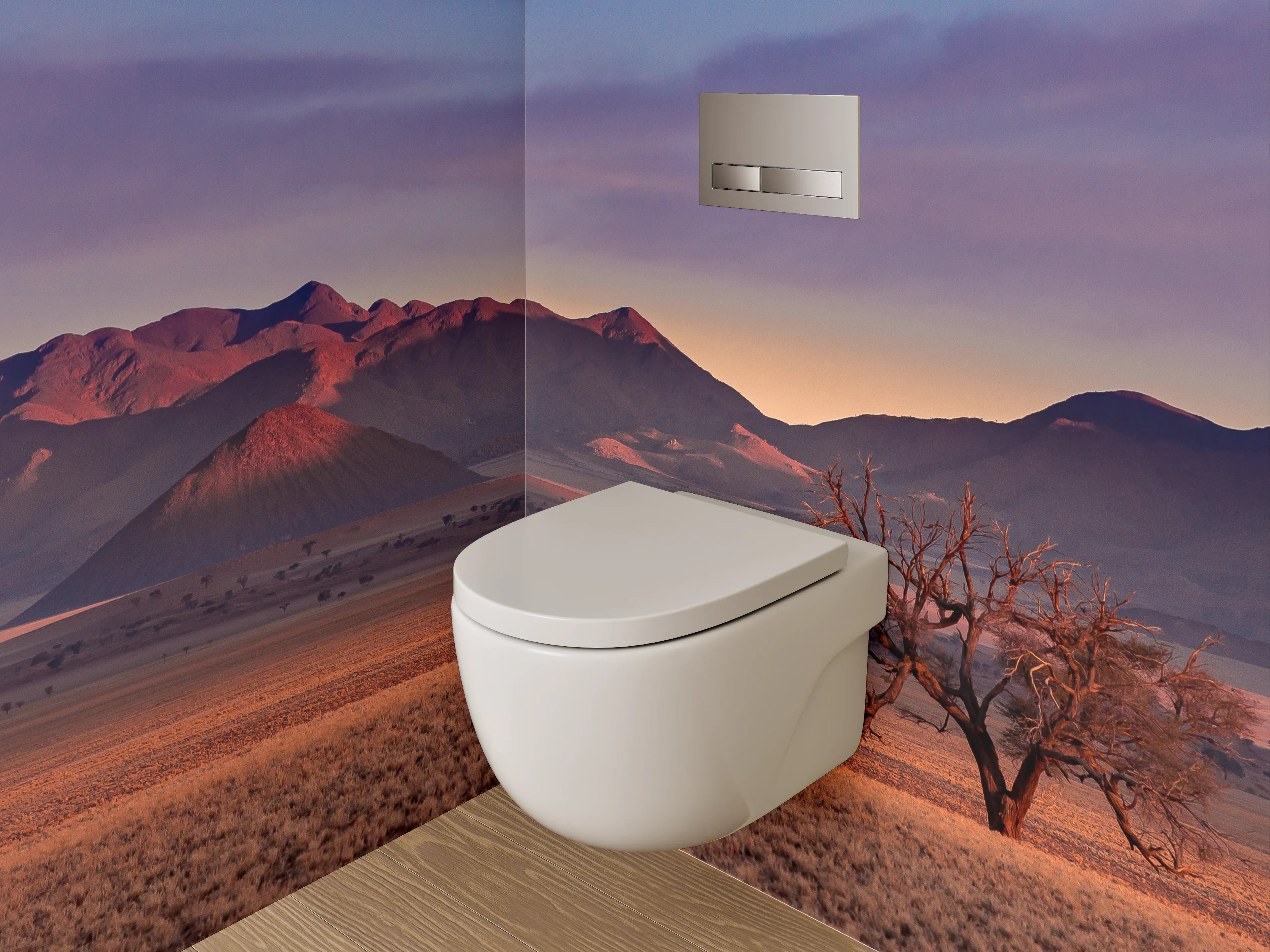 WC-Rückwand - Namib Wüste Panorama Sonnenaufgang