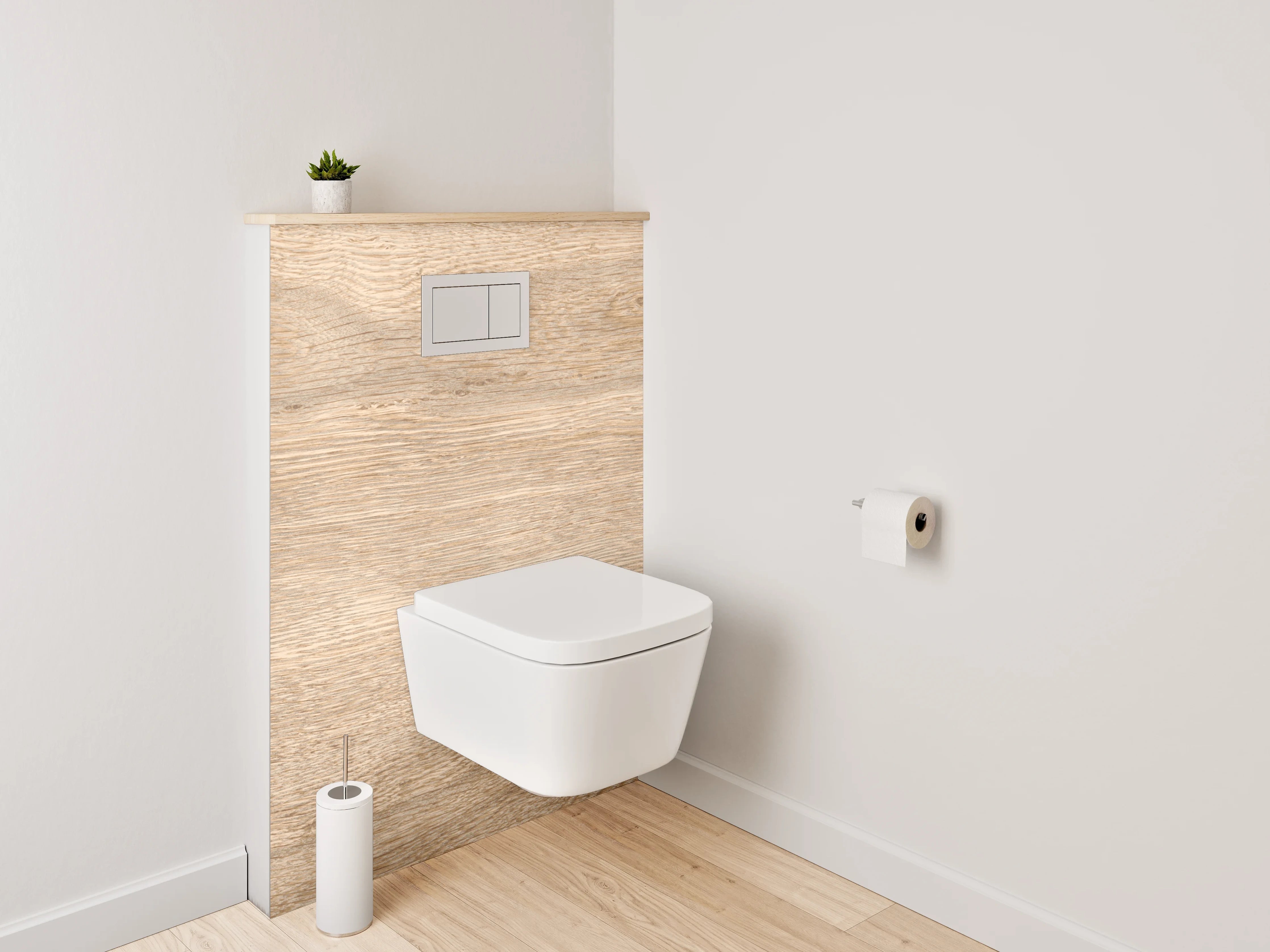 WC-Rückwand - Natürliches Eichenholz-Design Platte