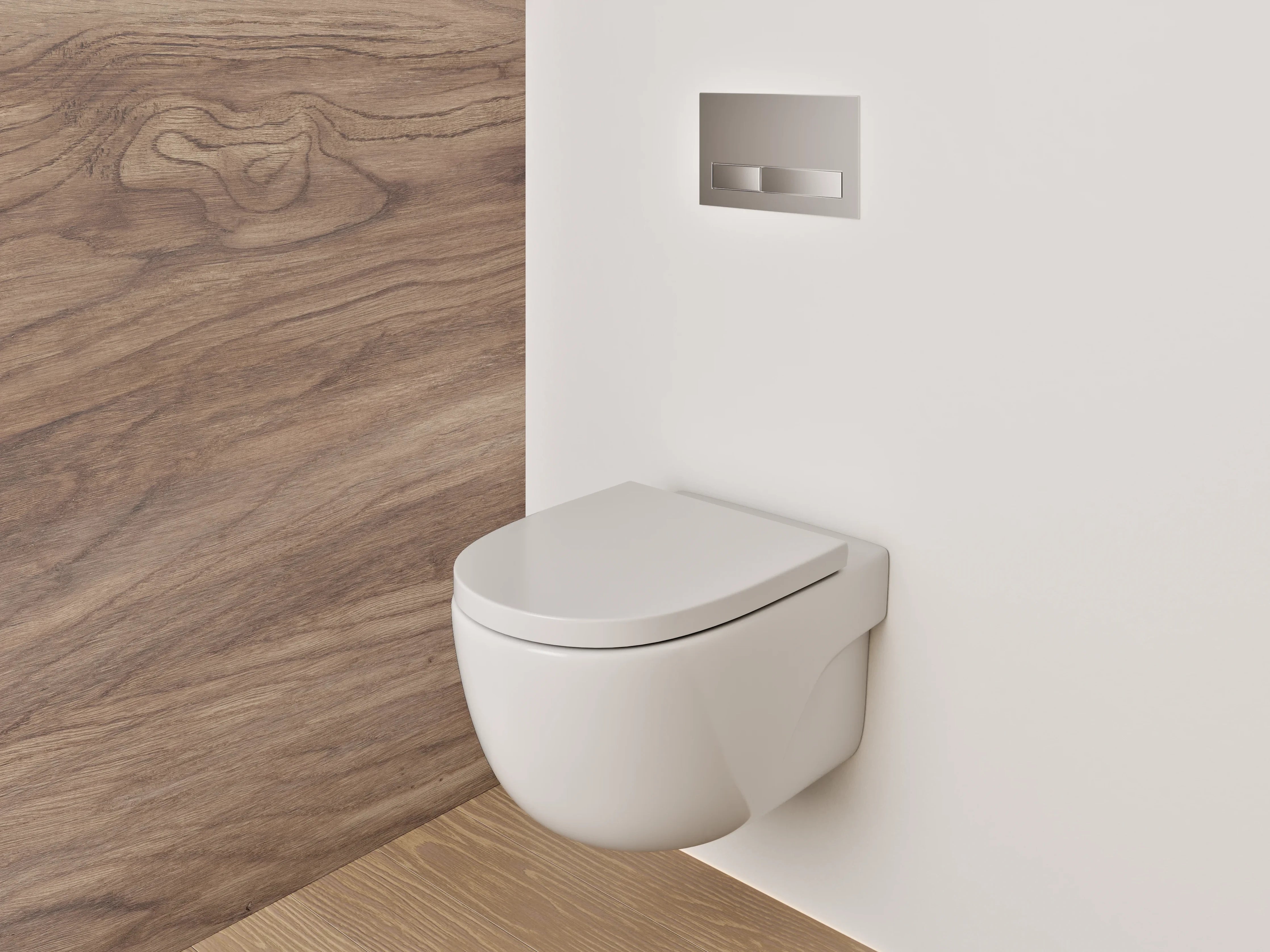 WC-Rückwand - Natürliches Holzdesign für deine Wand