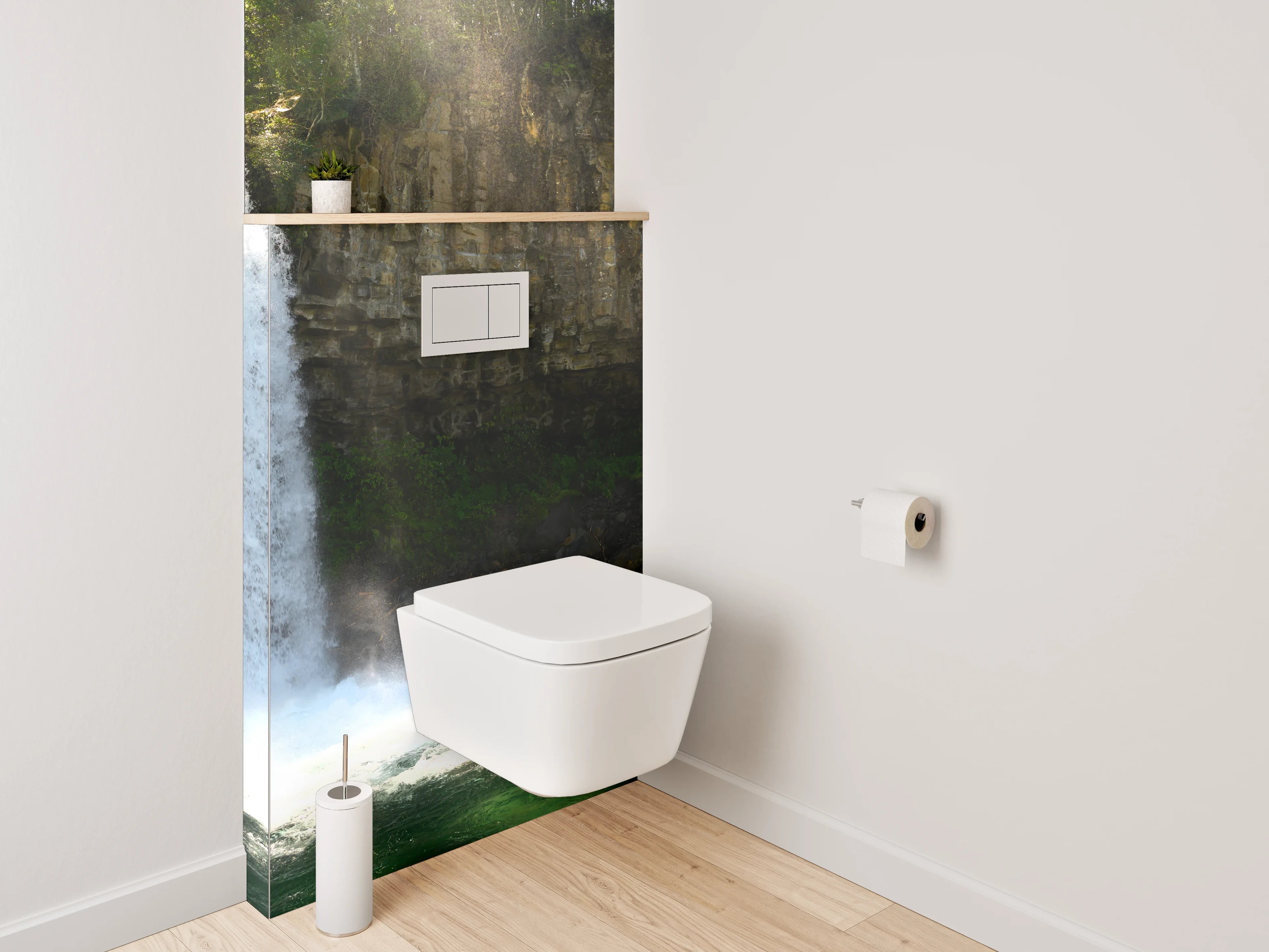 WC-Rückwand - Natur Wasserfall – Frische Oase
