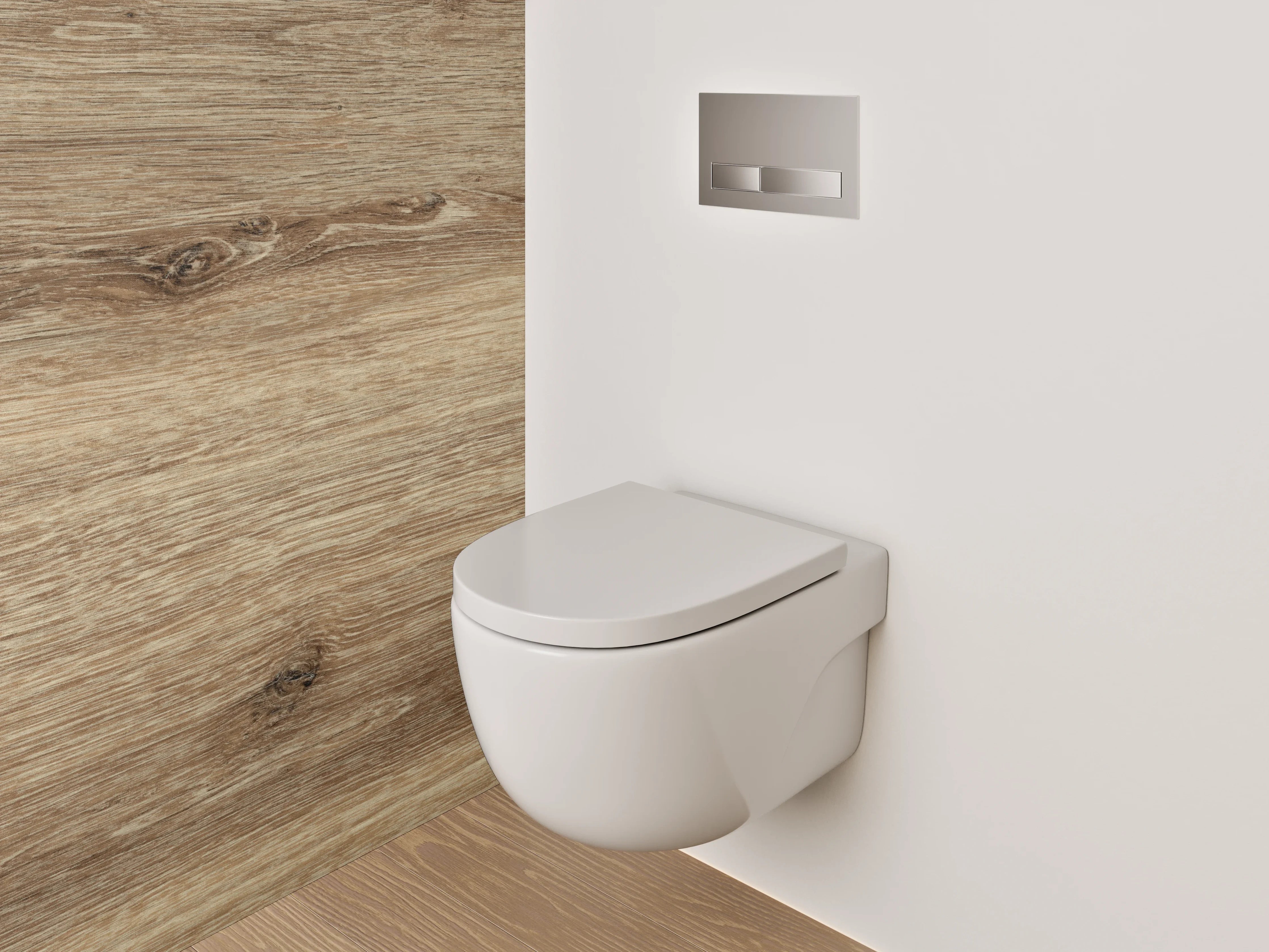 WC-Rückwand - Naturgraue Holzoptik