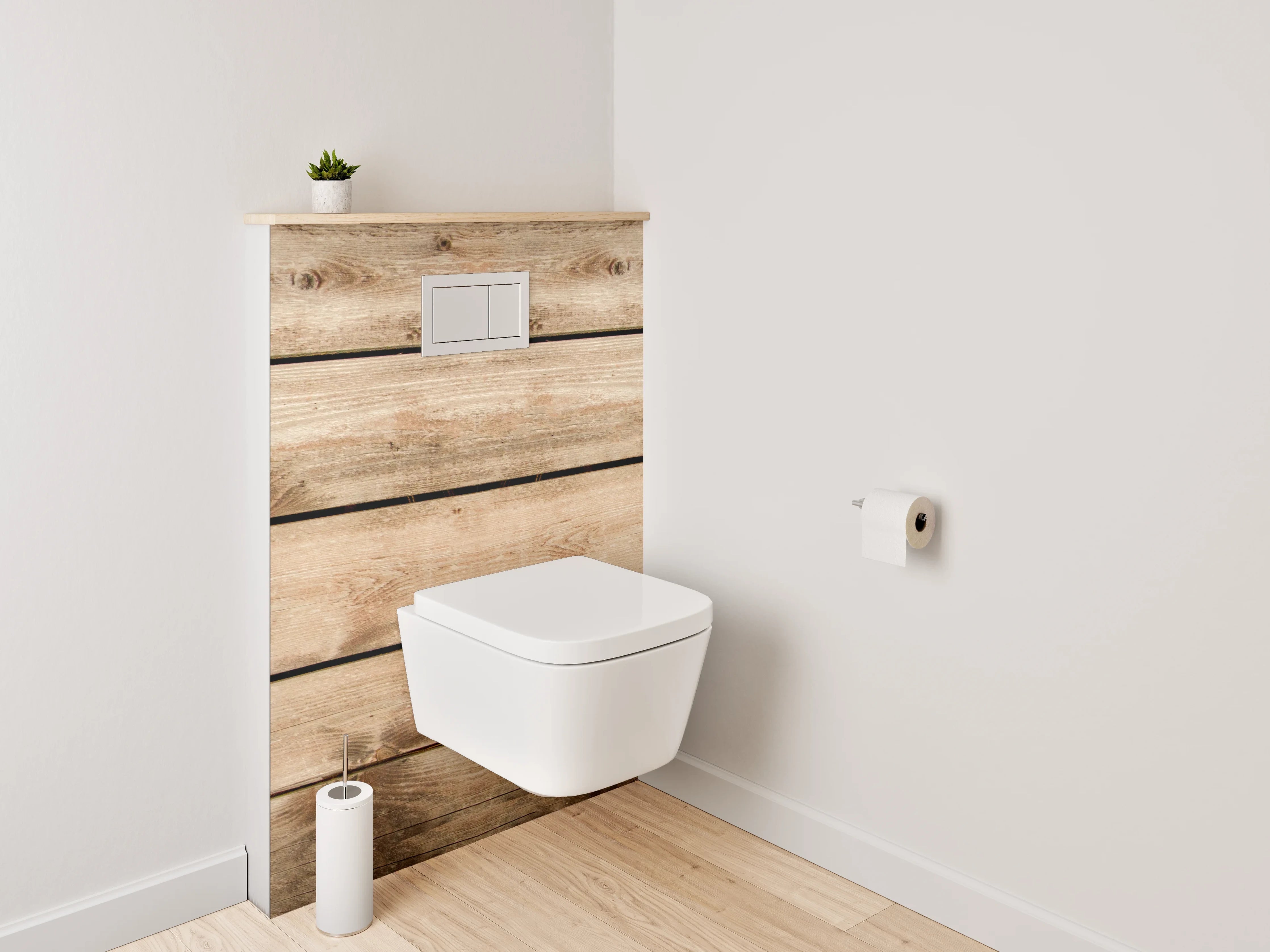 WC-Rückwand - Naturholz-Optik rustikal