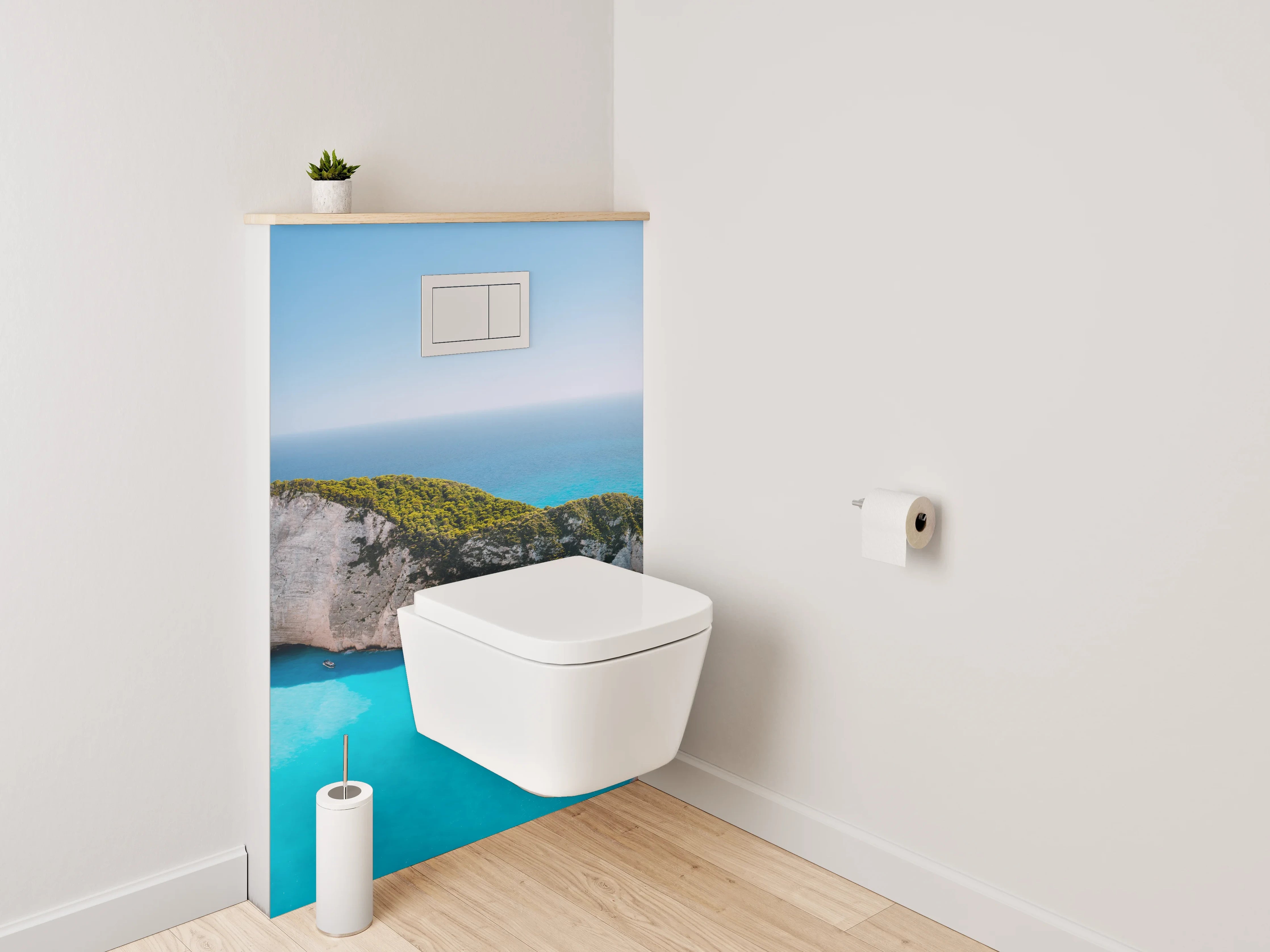 WC-Rückwand - Naturparadies an türkisblauem Strand