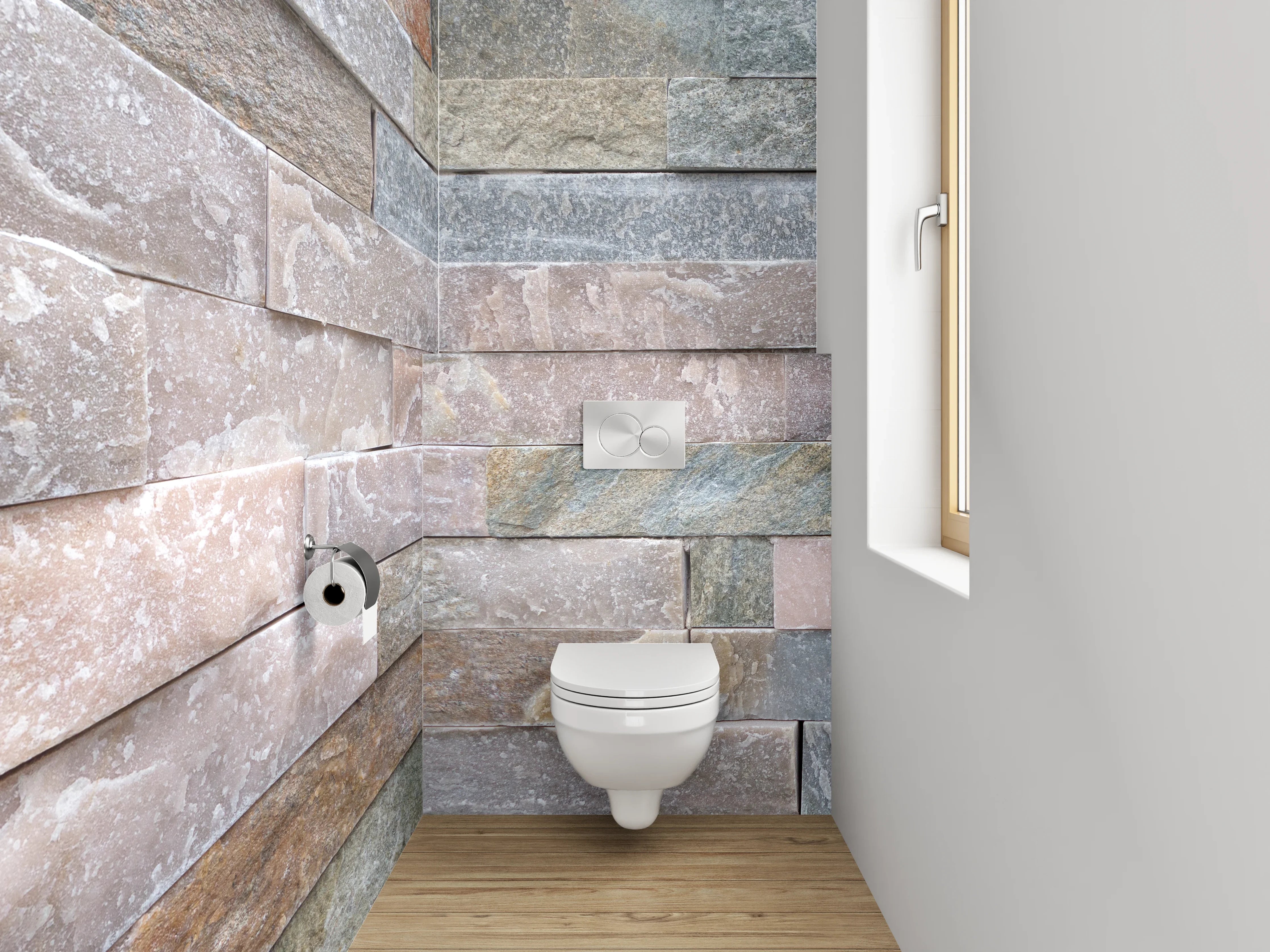 WC-Rückwand - Naturstein Fliesen Optik Wandverkleidung