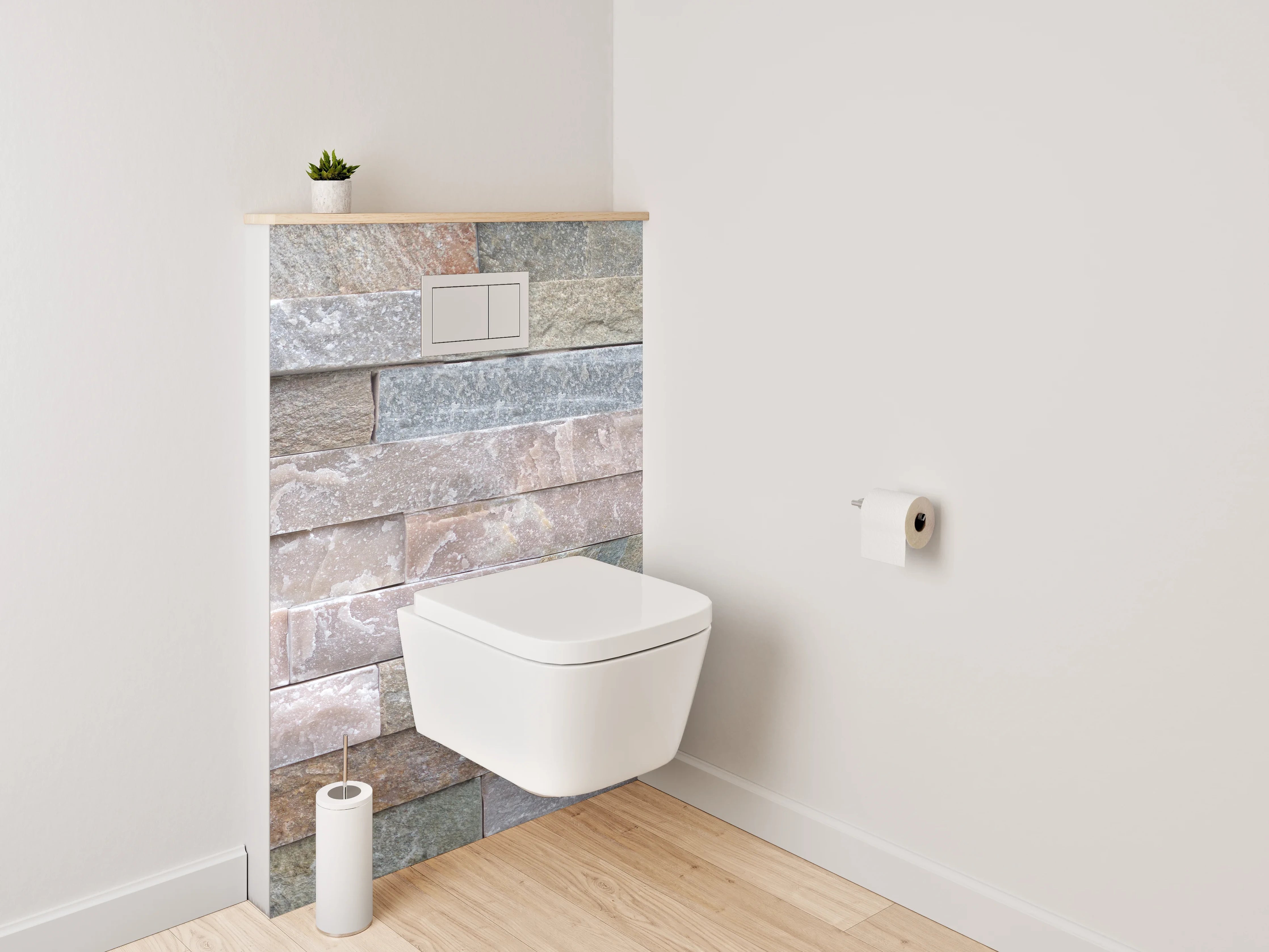 WC-Rückwand - Naturstein Fliesen Optik Wandverkleidung
