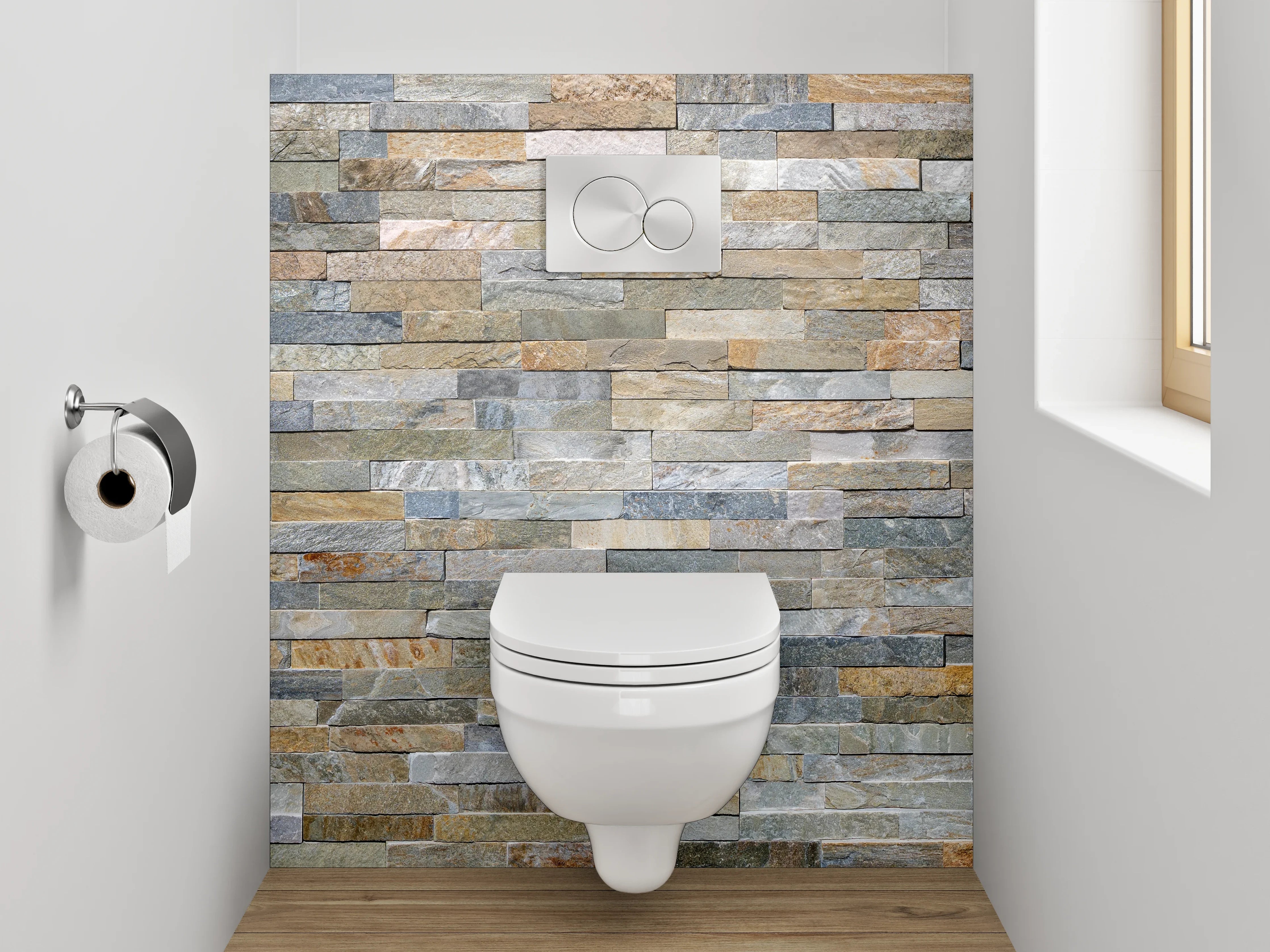 WC-Rückwand - Naturstein Fliesen Wandverkleidung