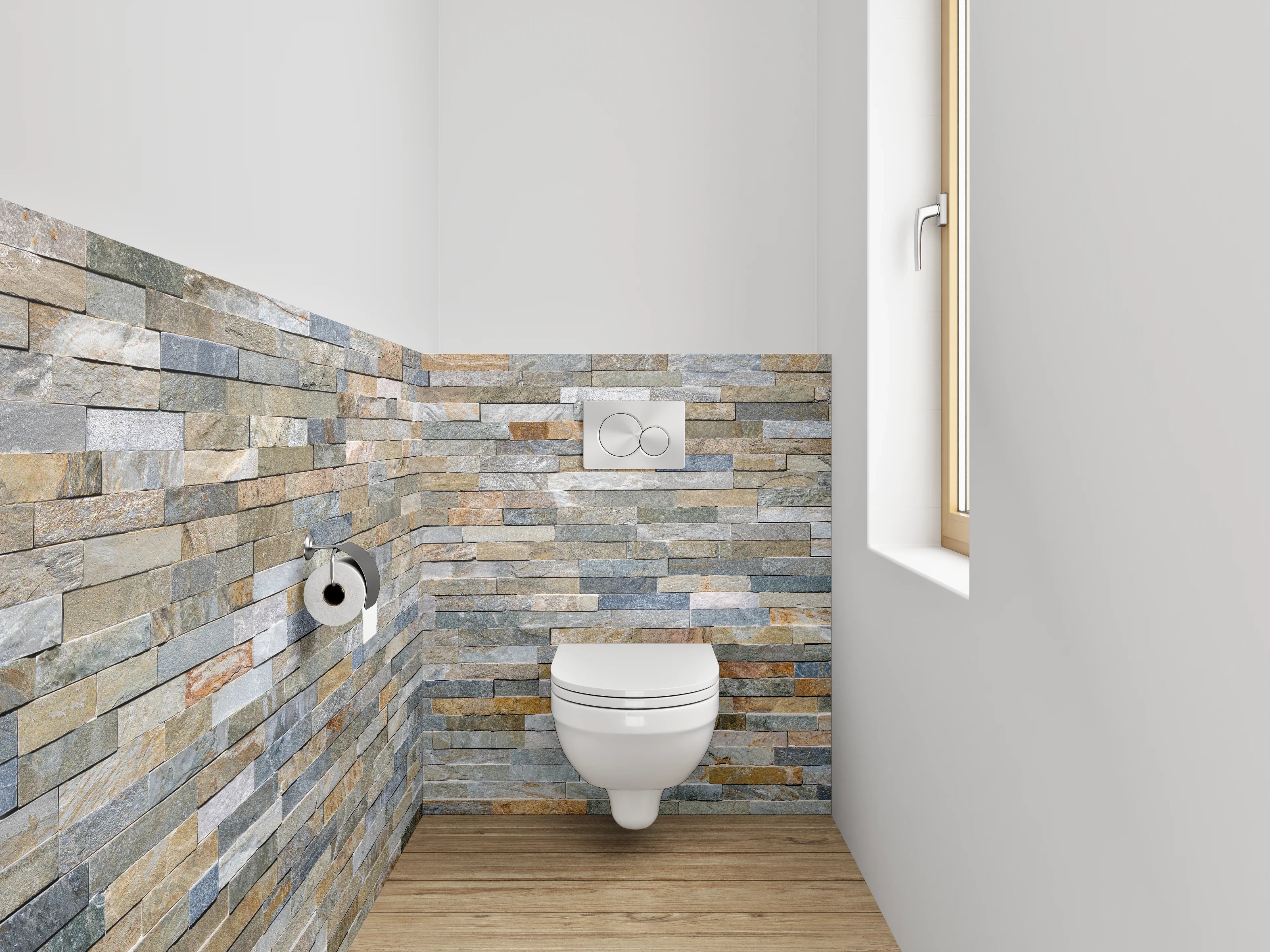 WC-Rückwand - Naturstein Fliesen Wandverkleidung