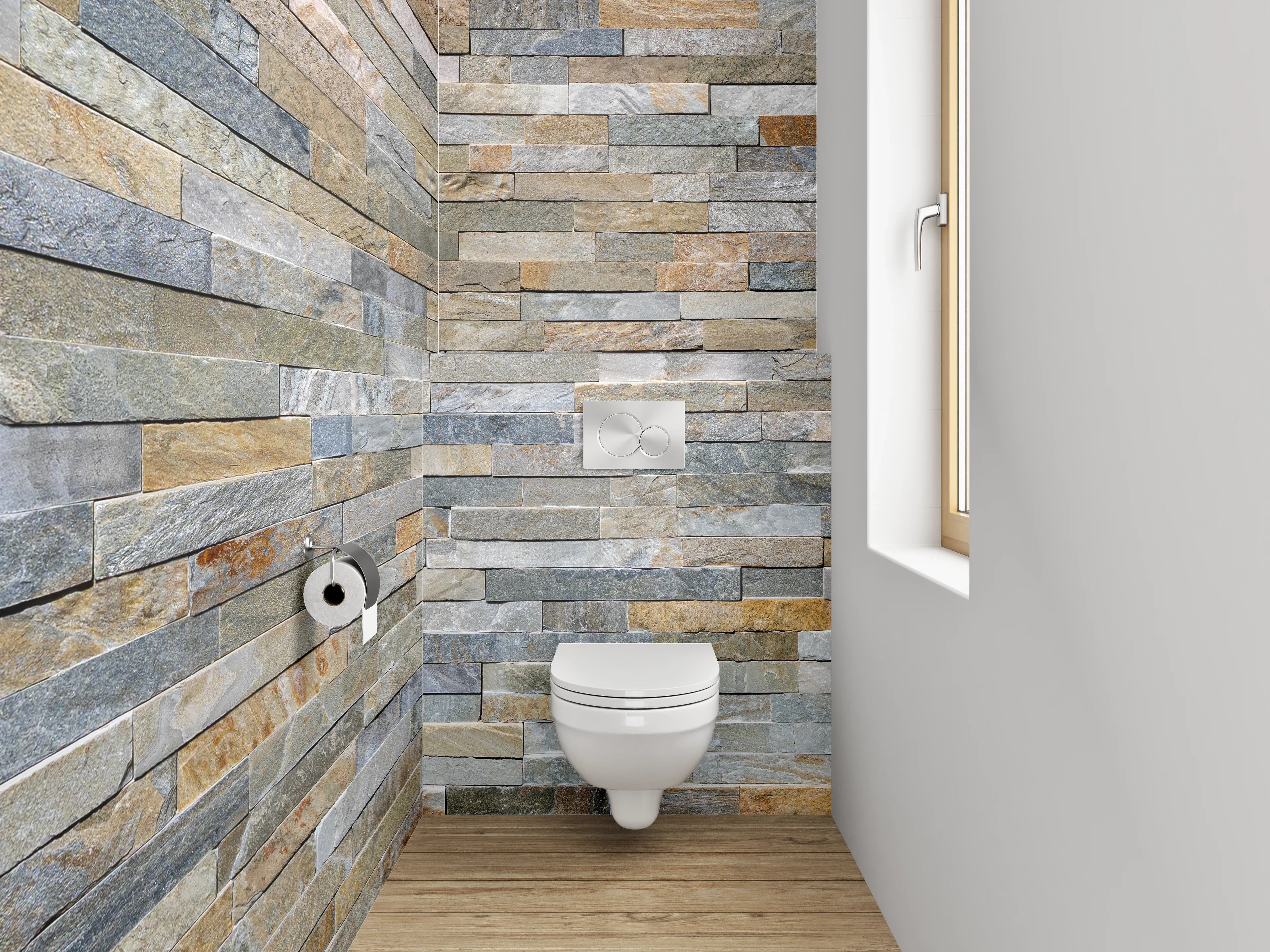 WC-Rückwand - Naturstein Fliesen Wandverkleidung