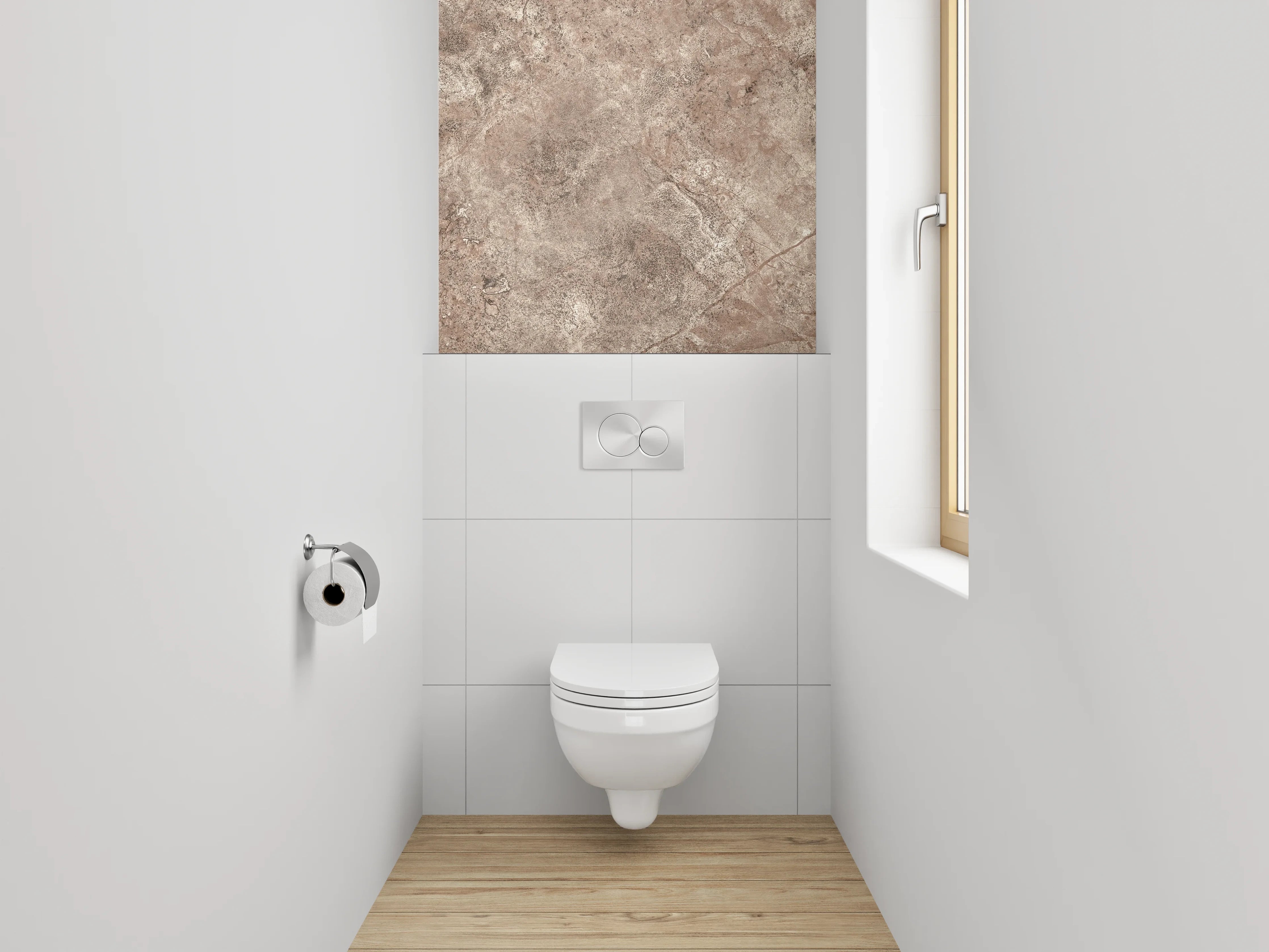 WC-Rückwand - Naturstein-Optik Braun Fliese
